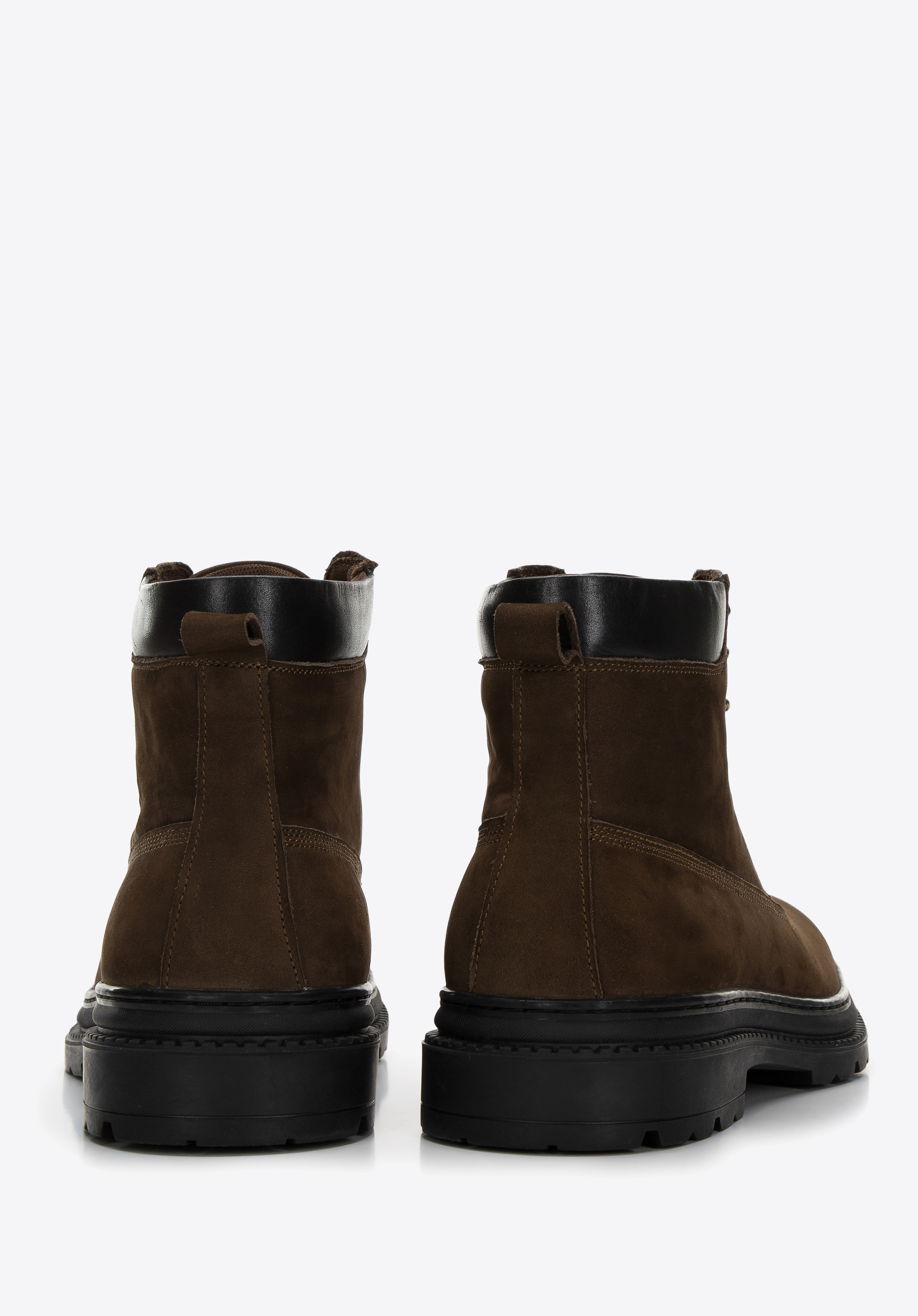 Męskie trapery nubukowe sznurowane