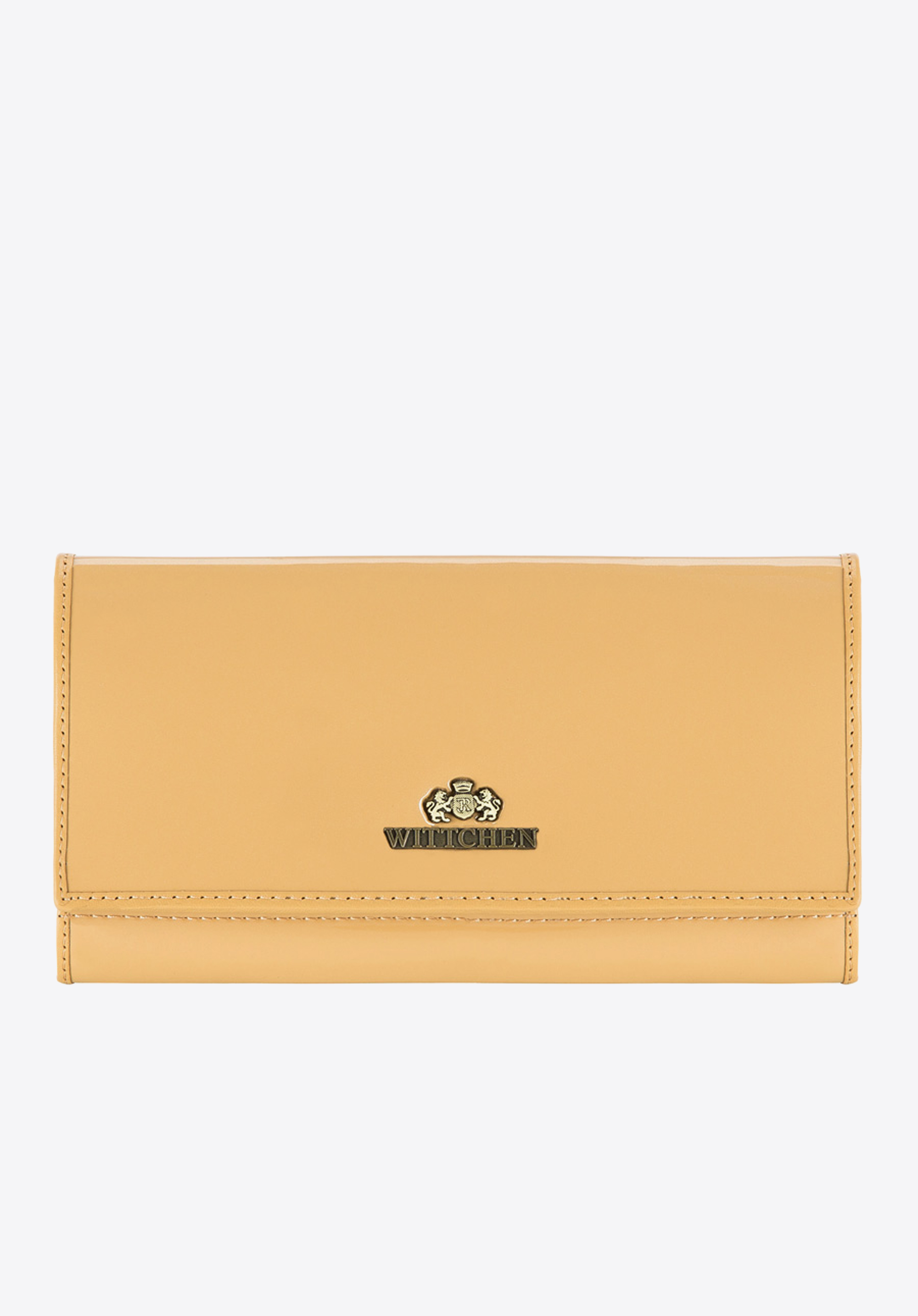 Damski portfel ze skóry lakierowany duży