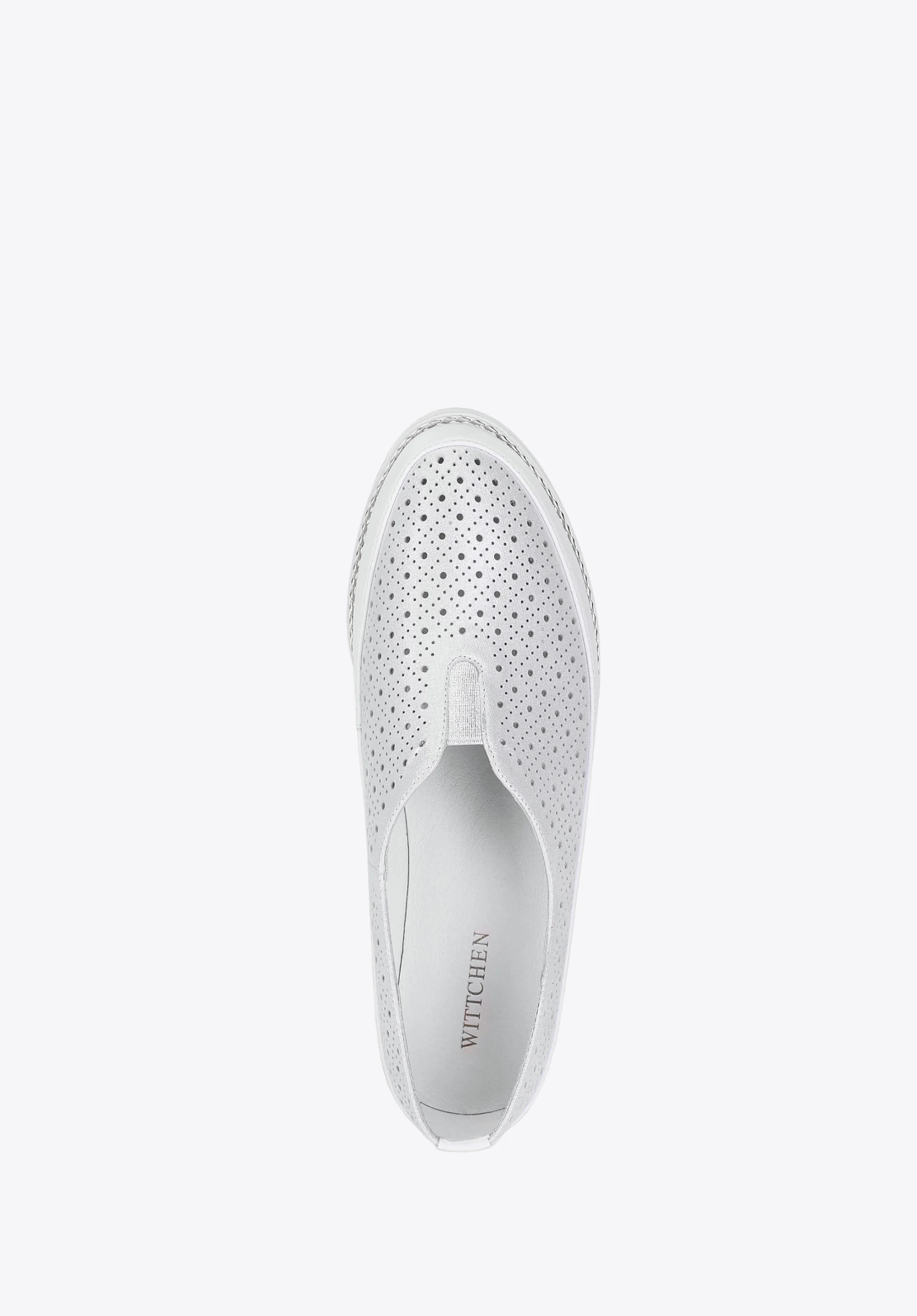 Damskie półbuty z ażurowej skóry