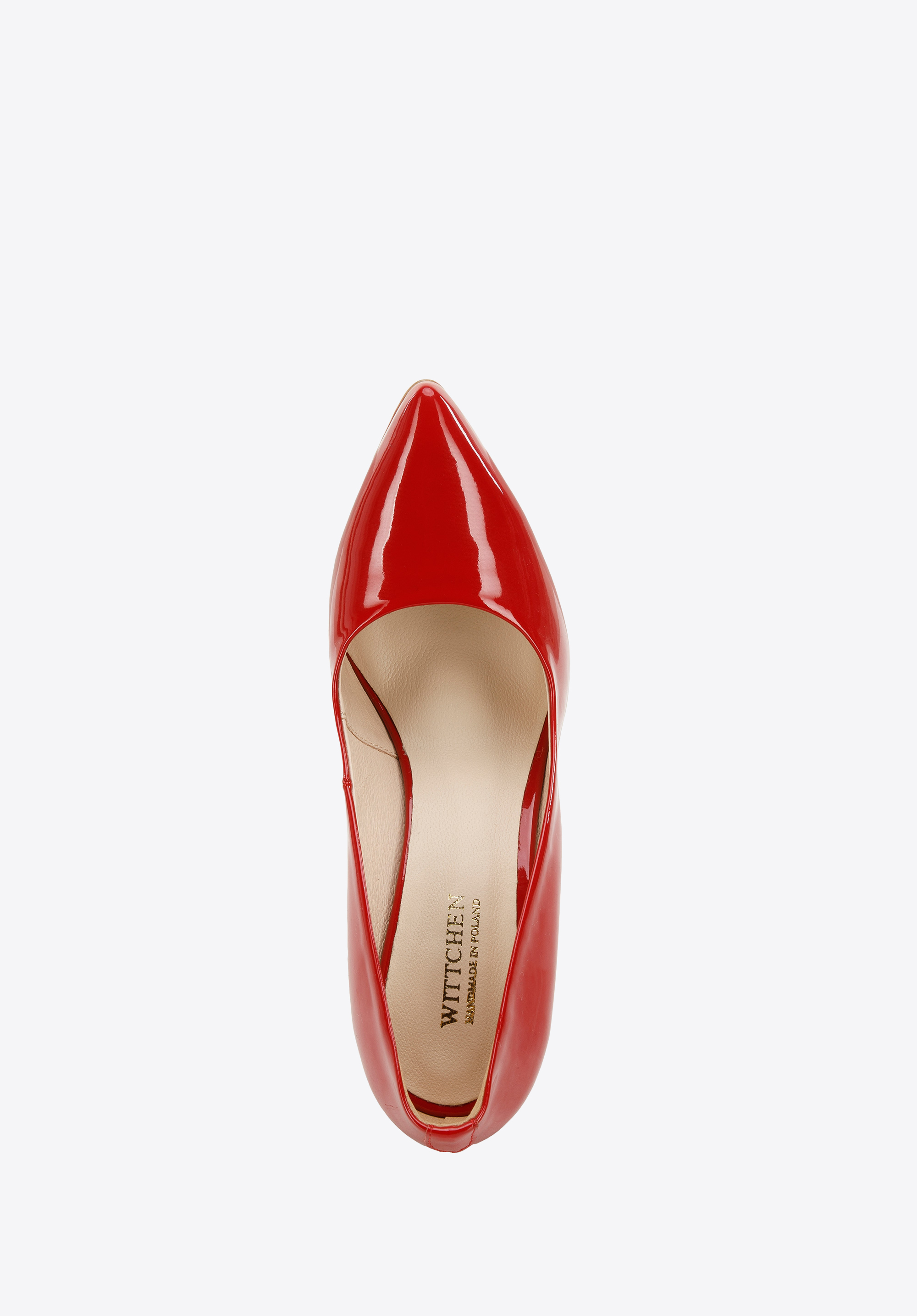 Szpilki ze skóry lakierowanej klasyczne