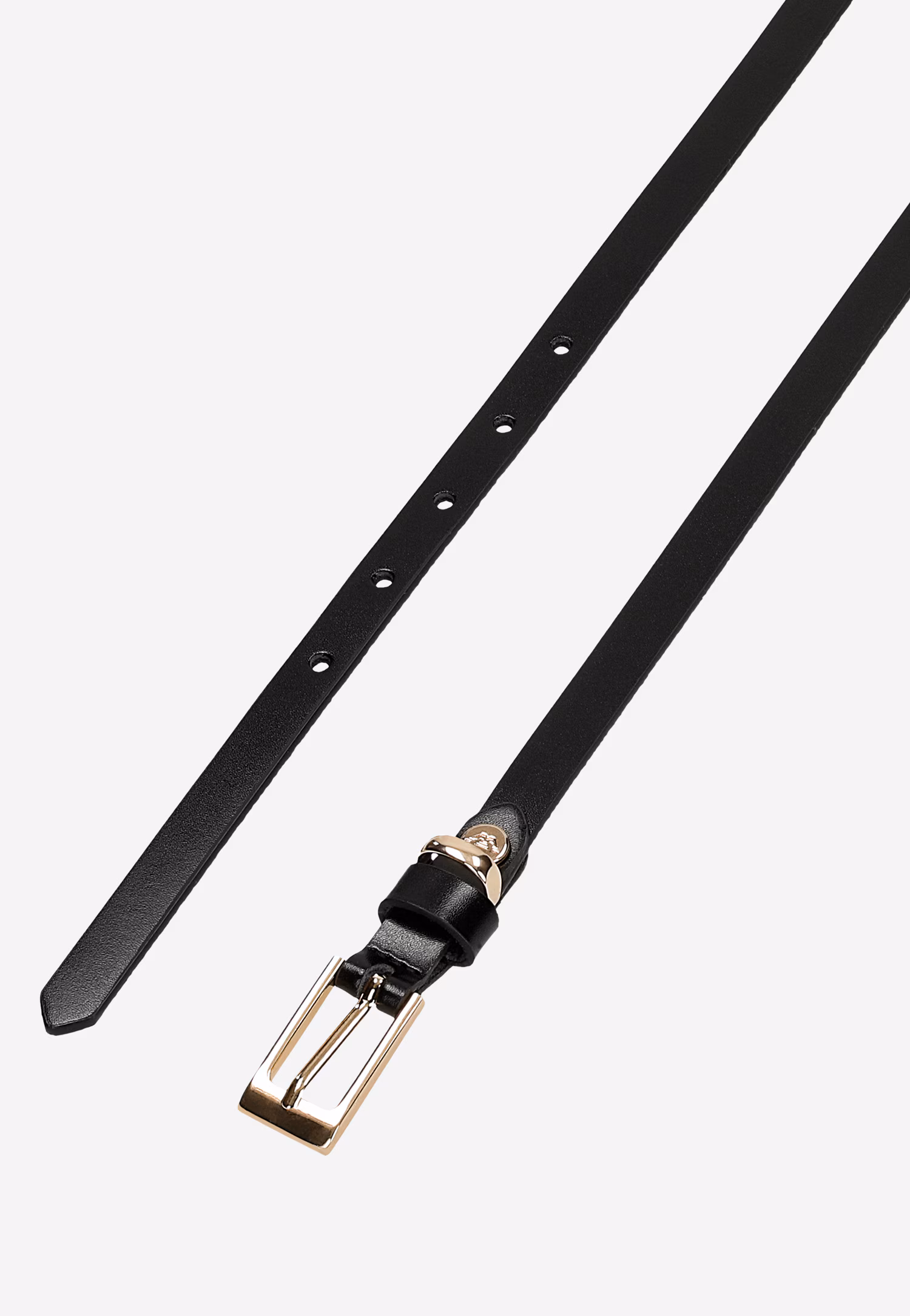 Brązowy skórzany pasek damski