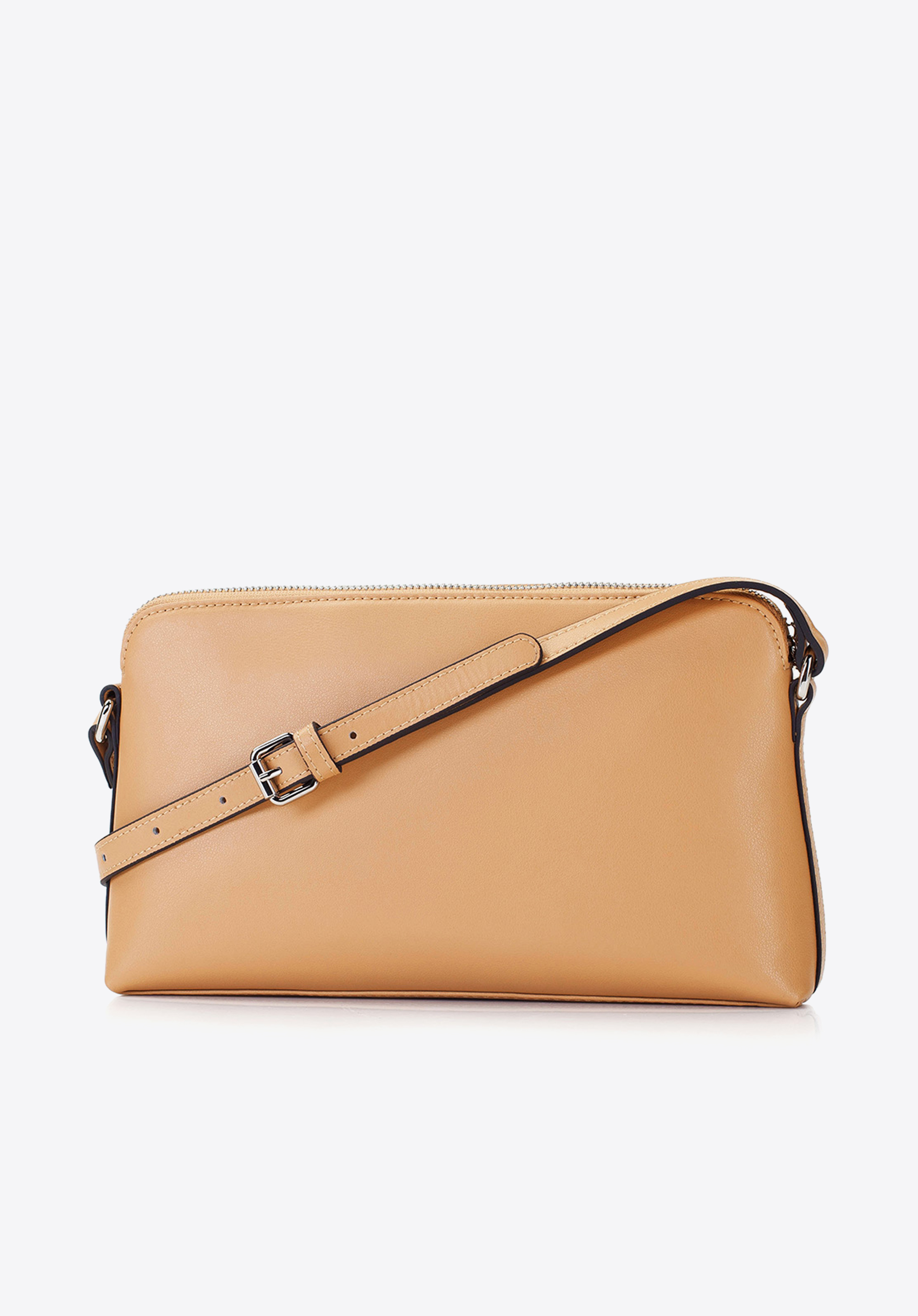 Damska listonoszka ze skóry metaliczna