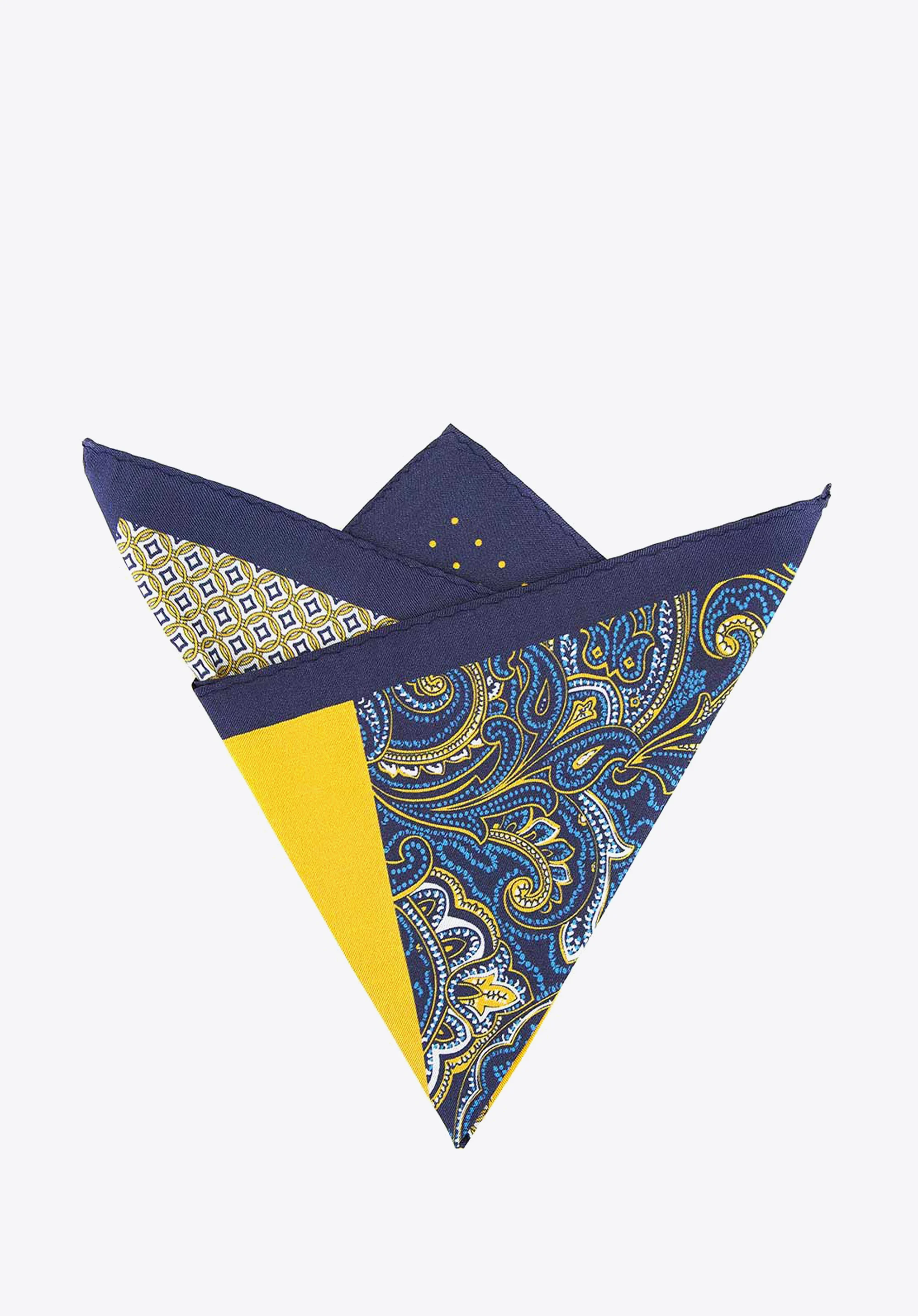 Zestaw trzech poszetek z jedwabiu