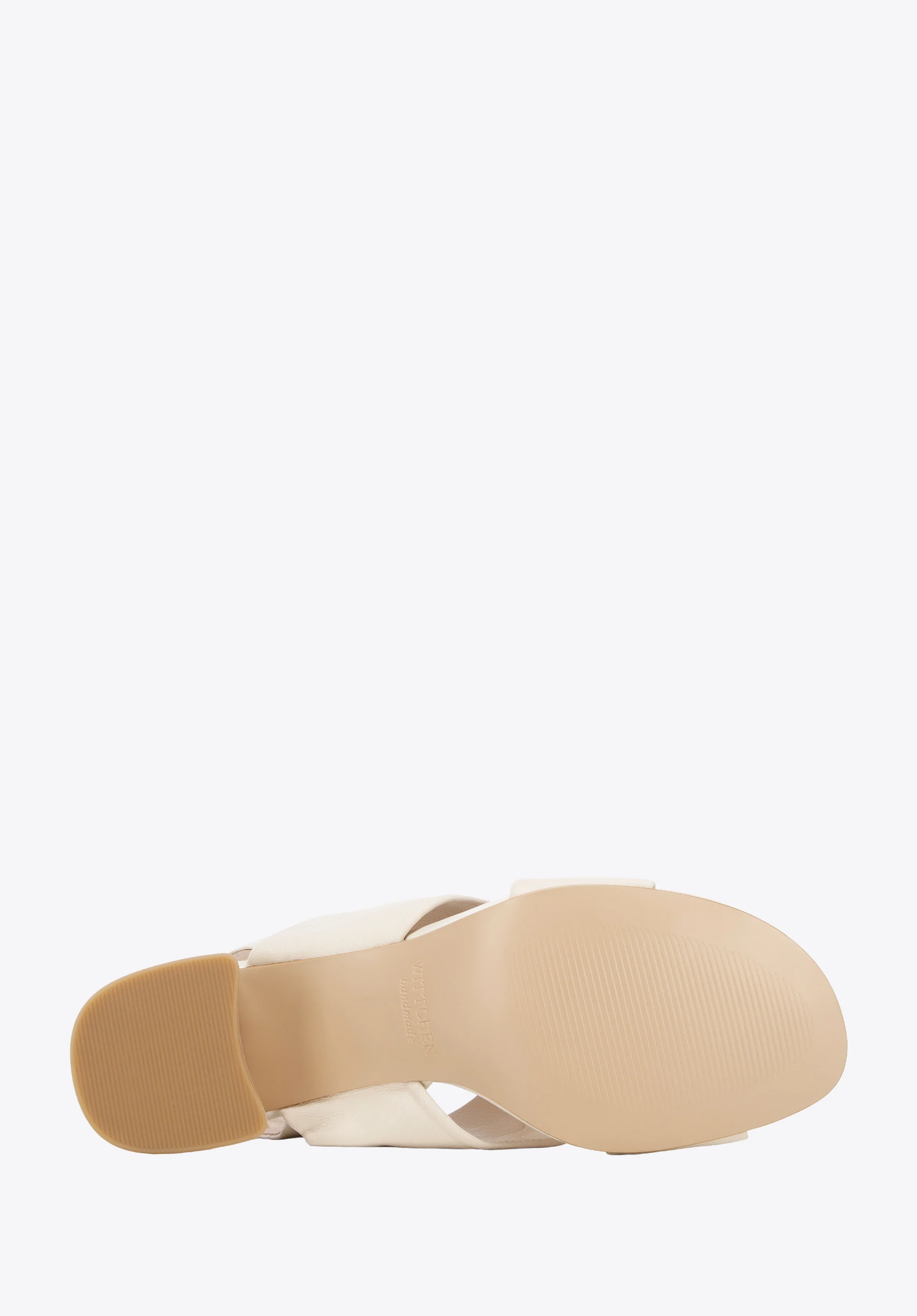 Damskie sandały z miękkiej skóry na słupku