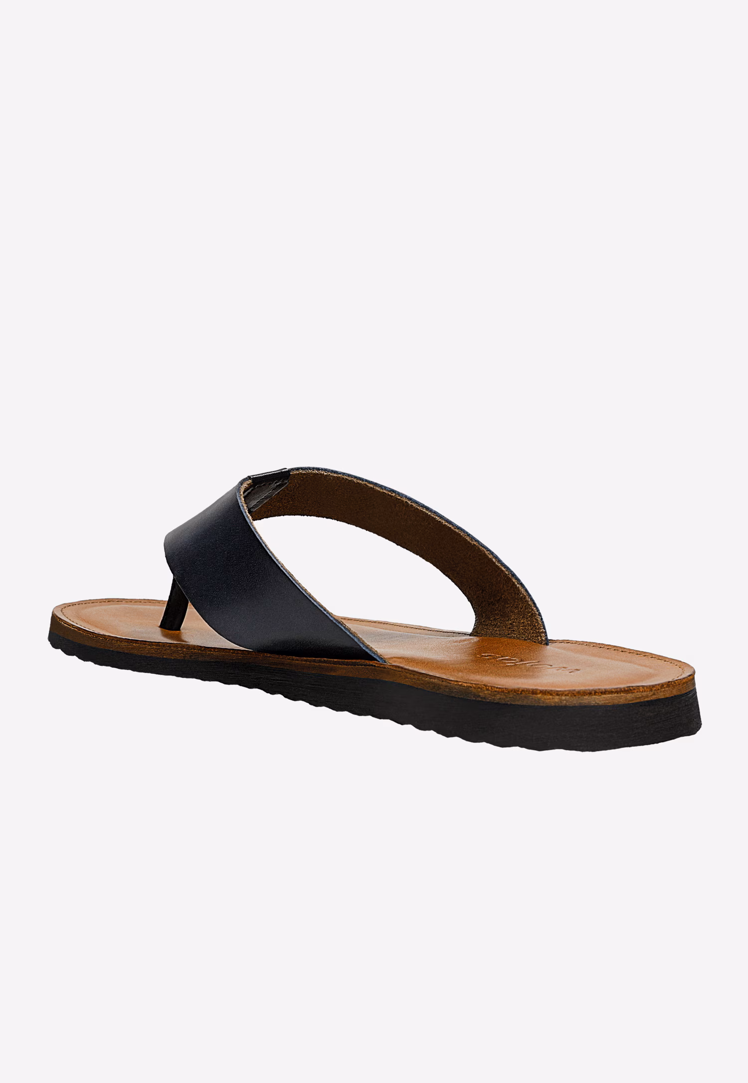 Granatowe japonki męskie ze skóry licowej