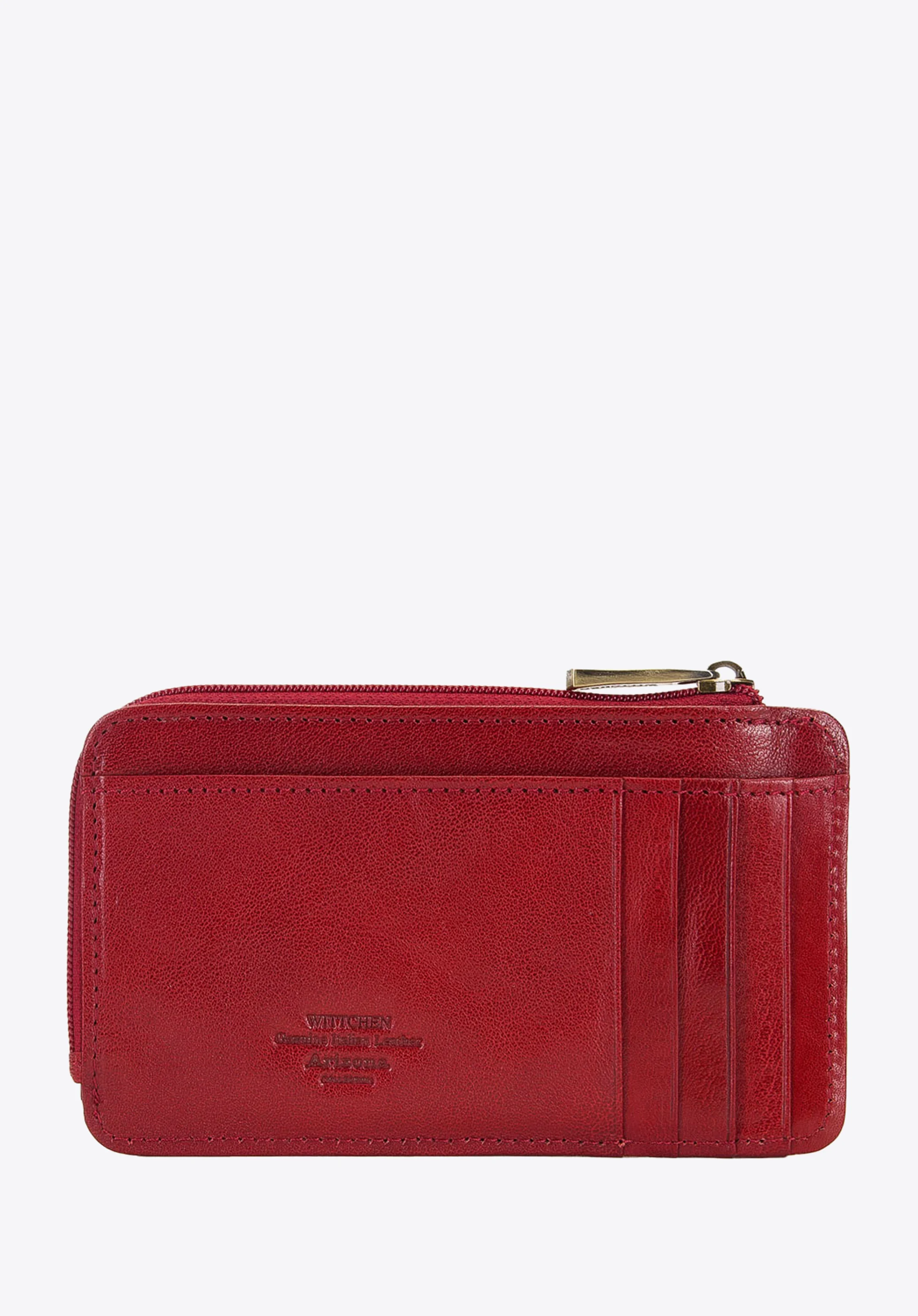 Etui na karty skórzane z herebm  z zapięciem