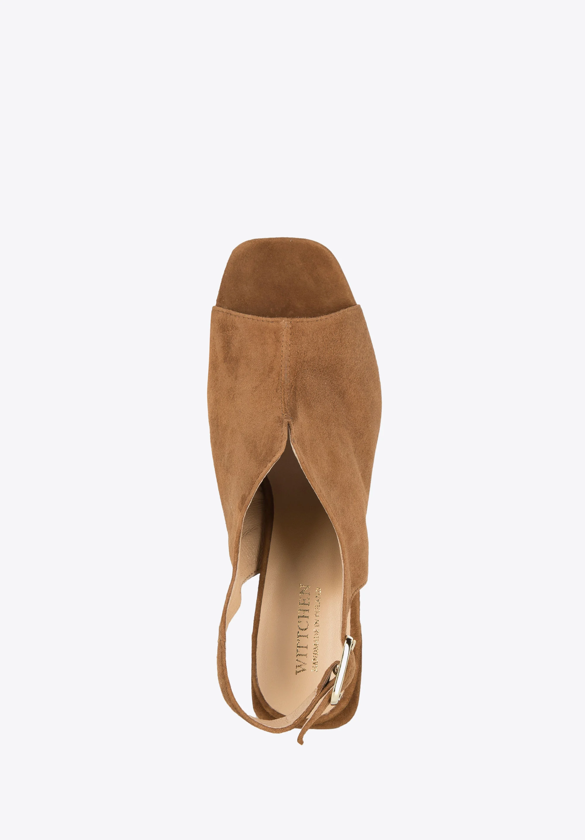 Damskie sandały zamszowe zabudowane