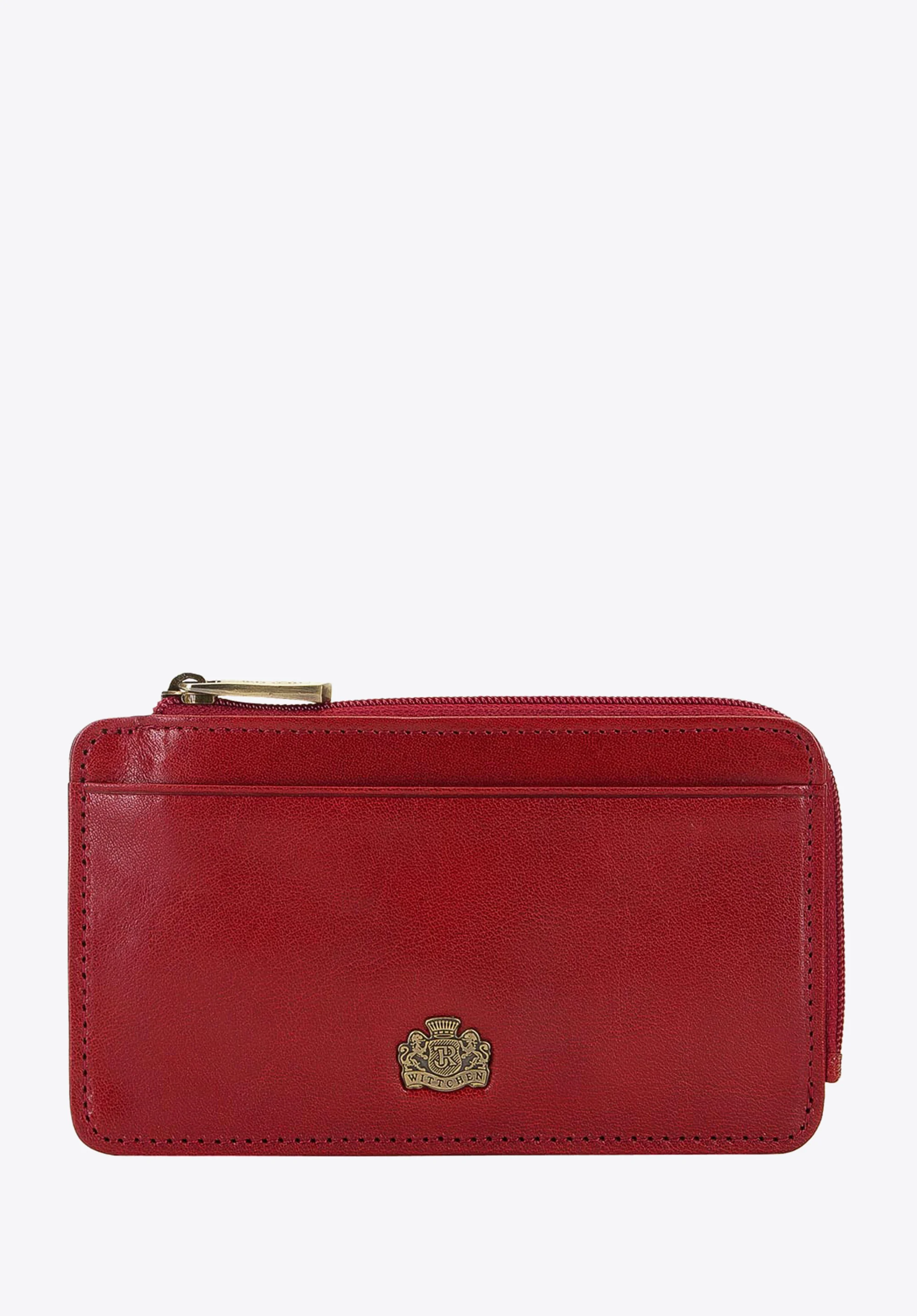 Etui na karty skórzane z herebm  z zapięciem