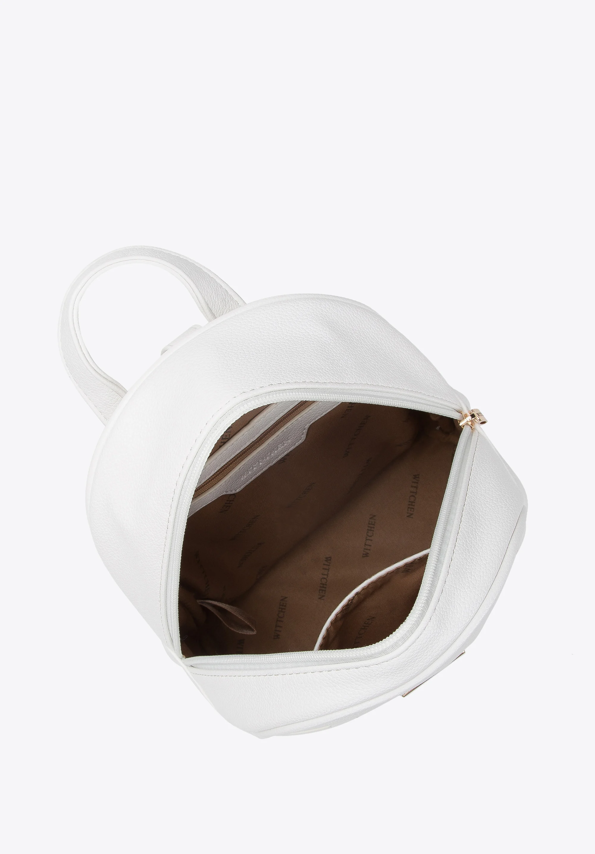 Damski plecak z ekoskóry z plecionką