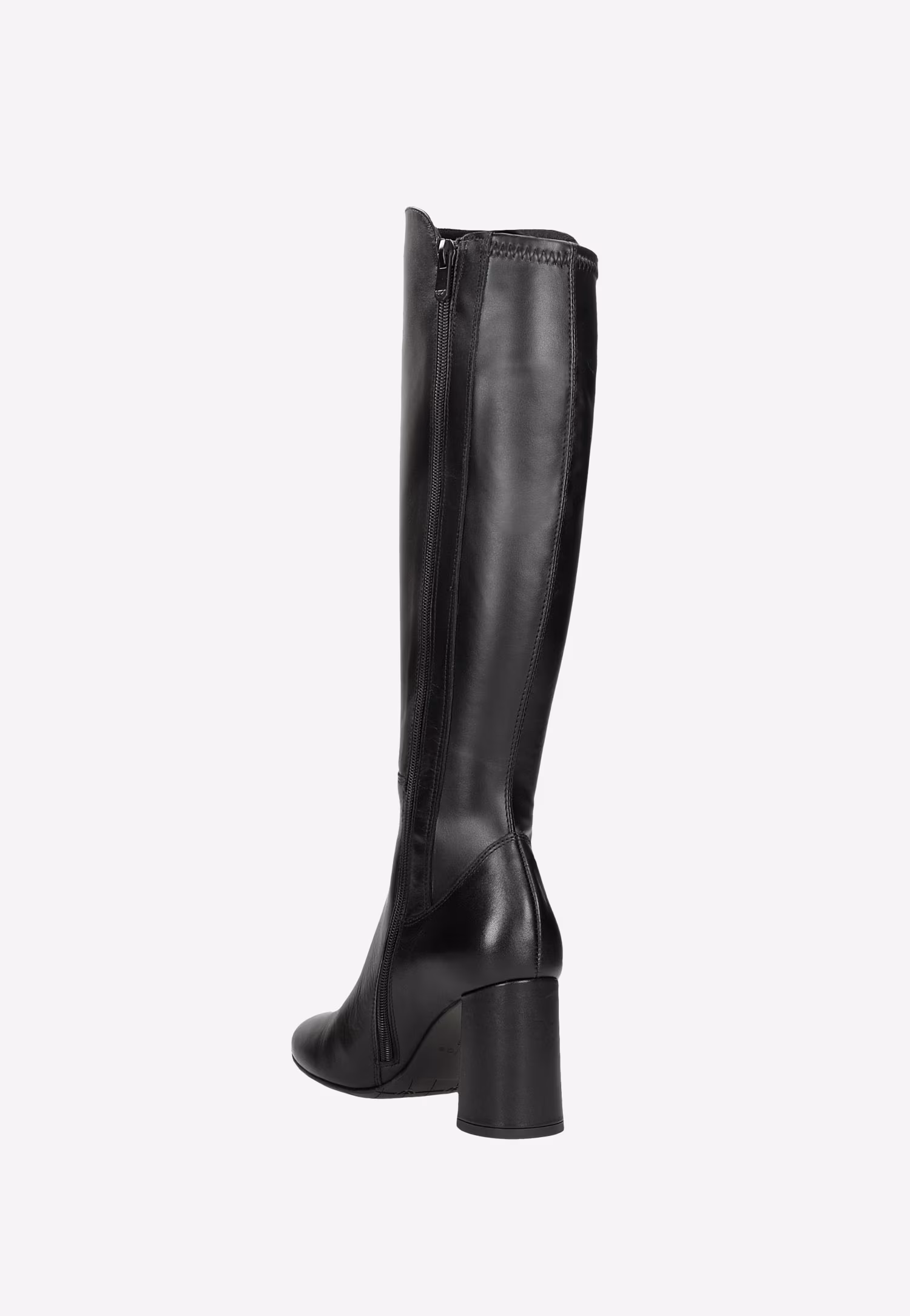 Czarne kozaki damskie na wysokim słupku