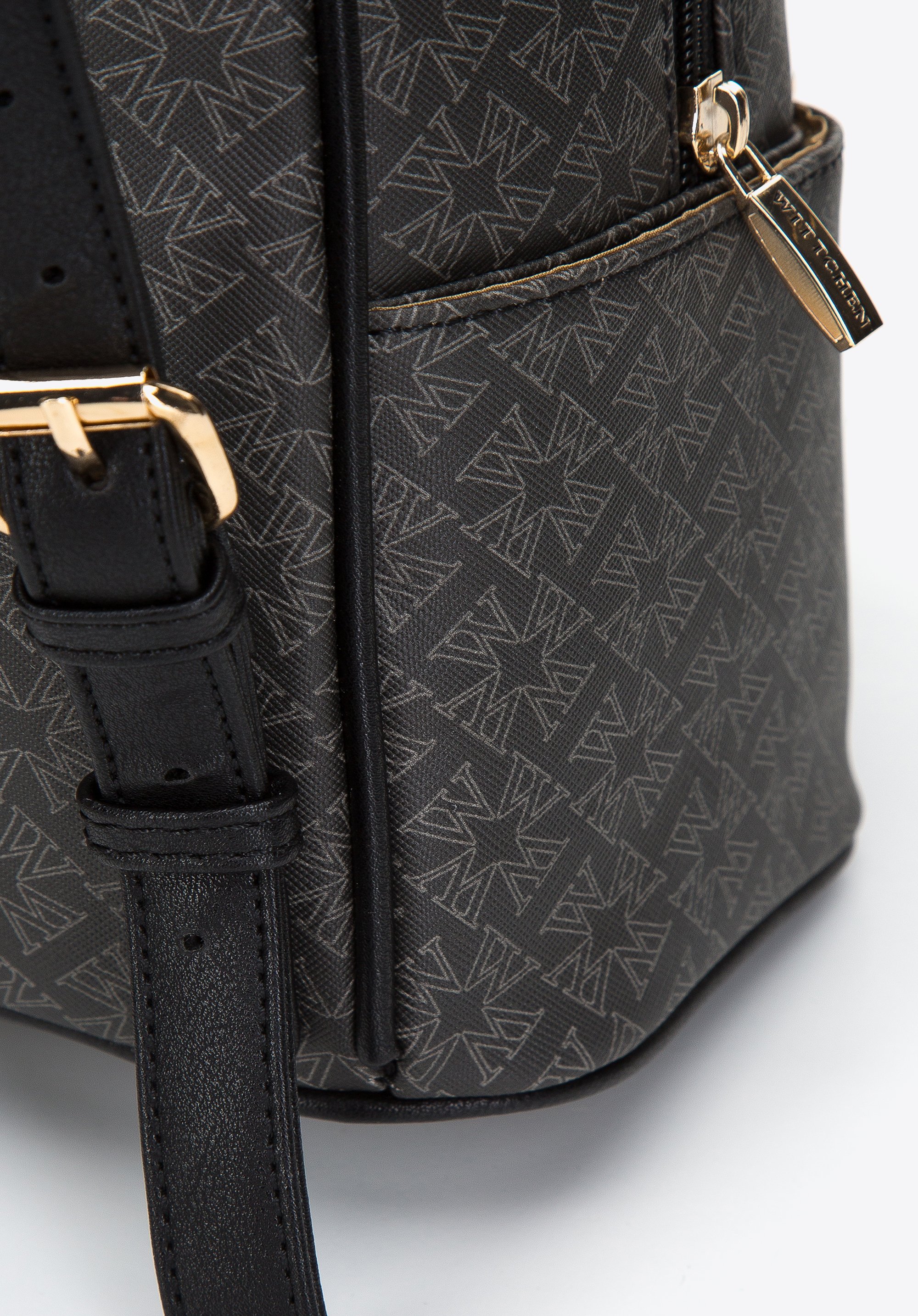 Damski plecak z ekoskóry w monogram