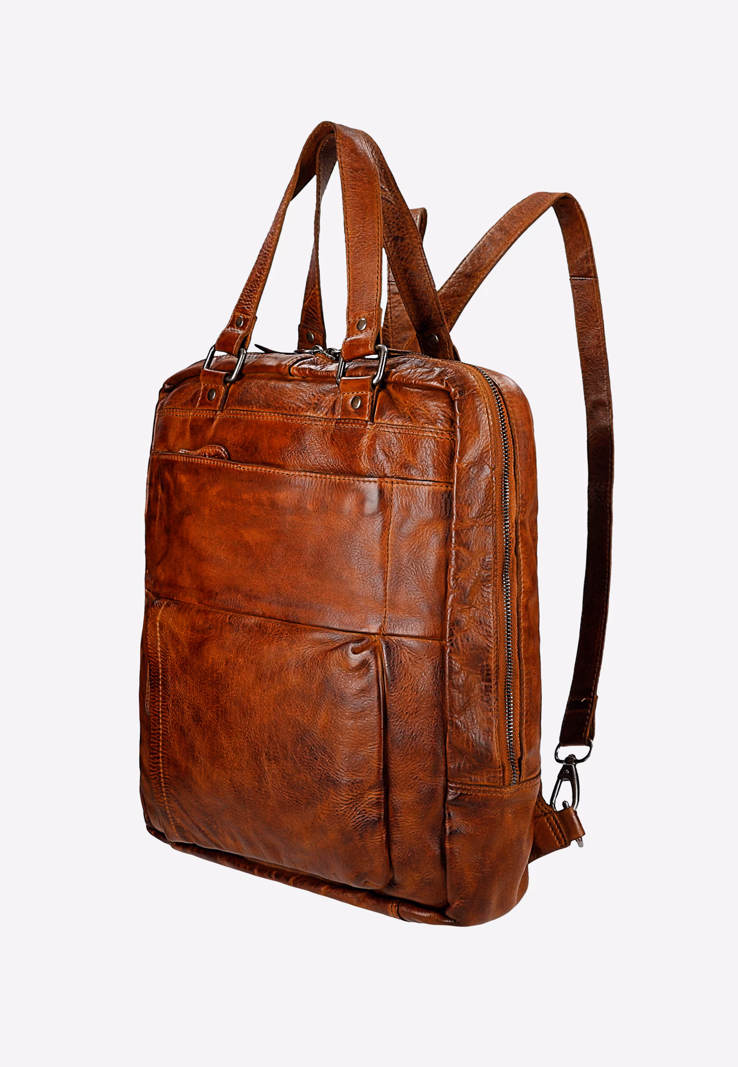 Plecak torba 2w1 ze skóry licowej