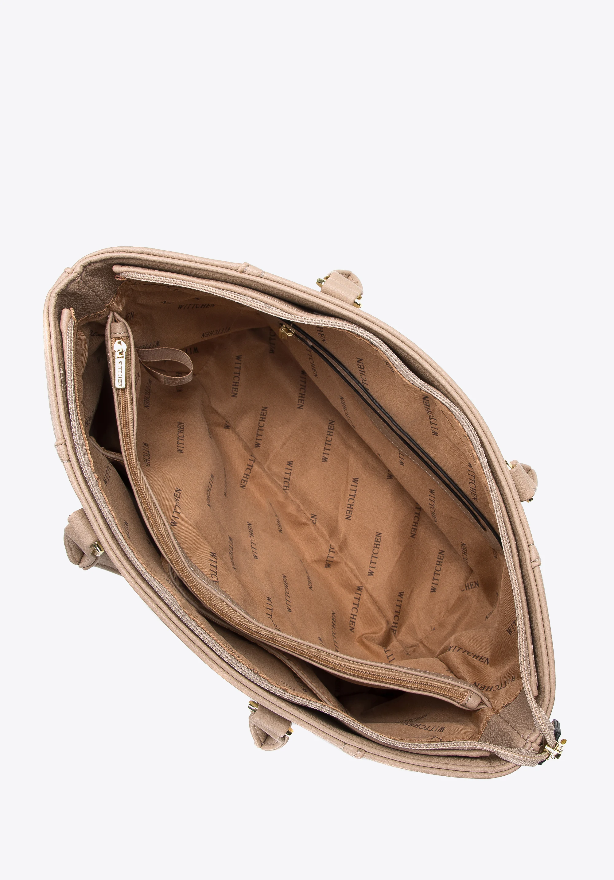 Torebka kuferek z płaską kieszenią z przodu