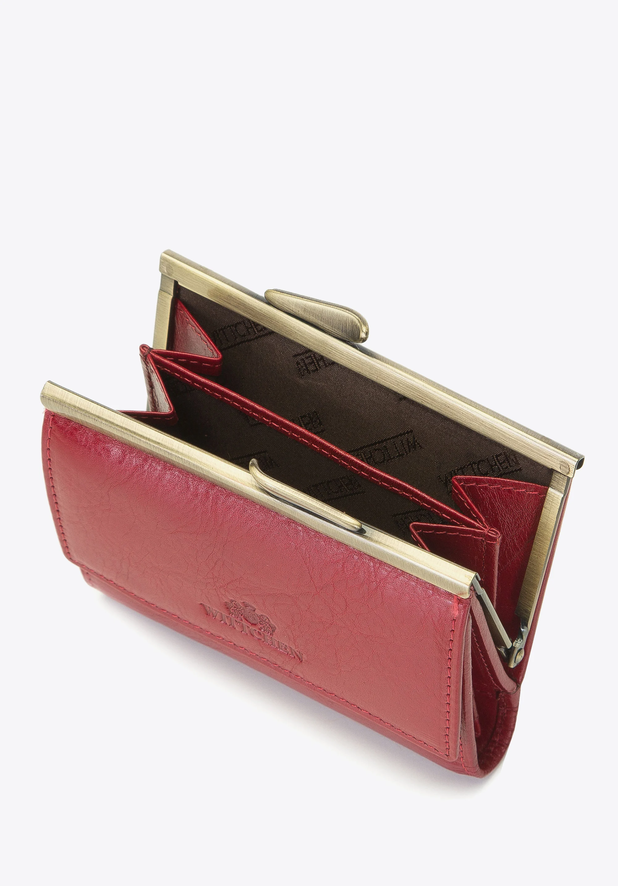 Damski portfel ze skóry na bigiel mały