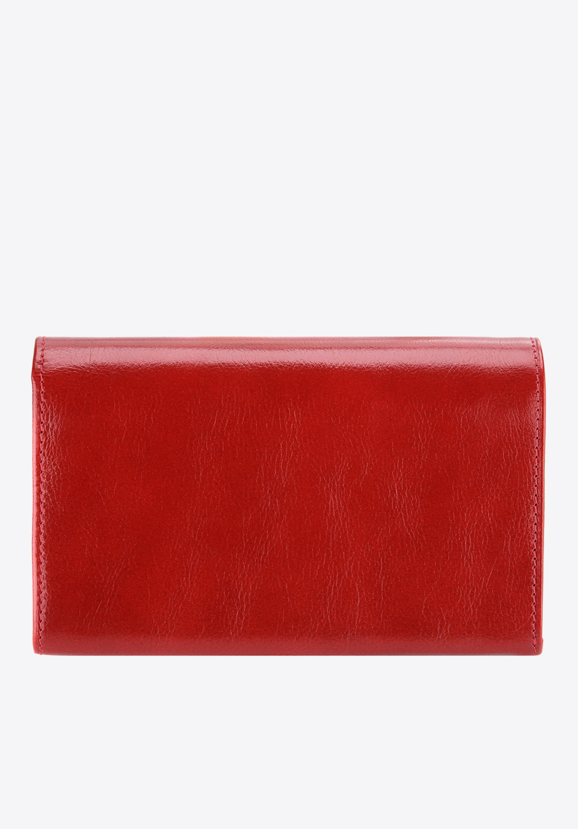 Damski portfel ze skóry z kieszenią na bigiel