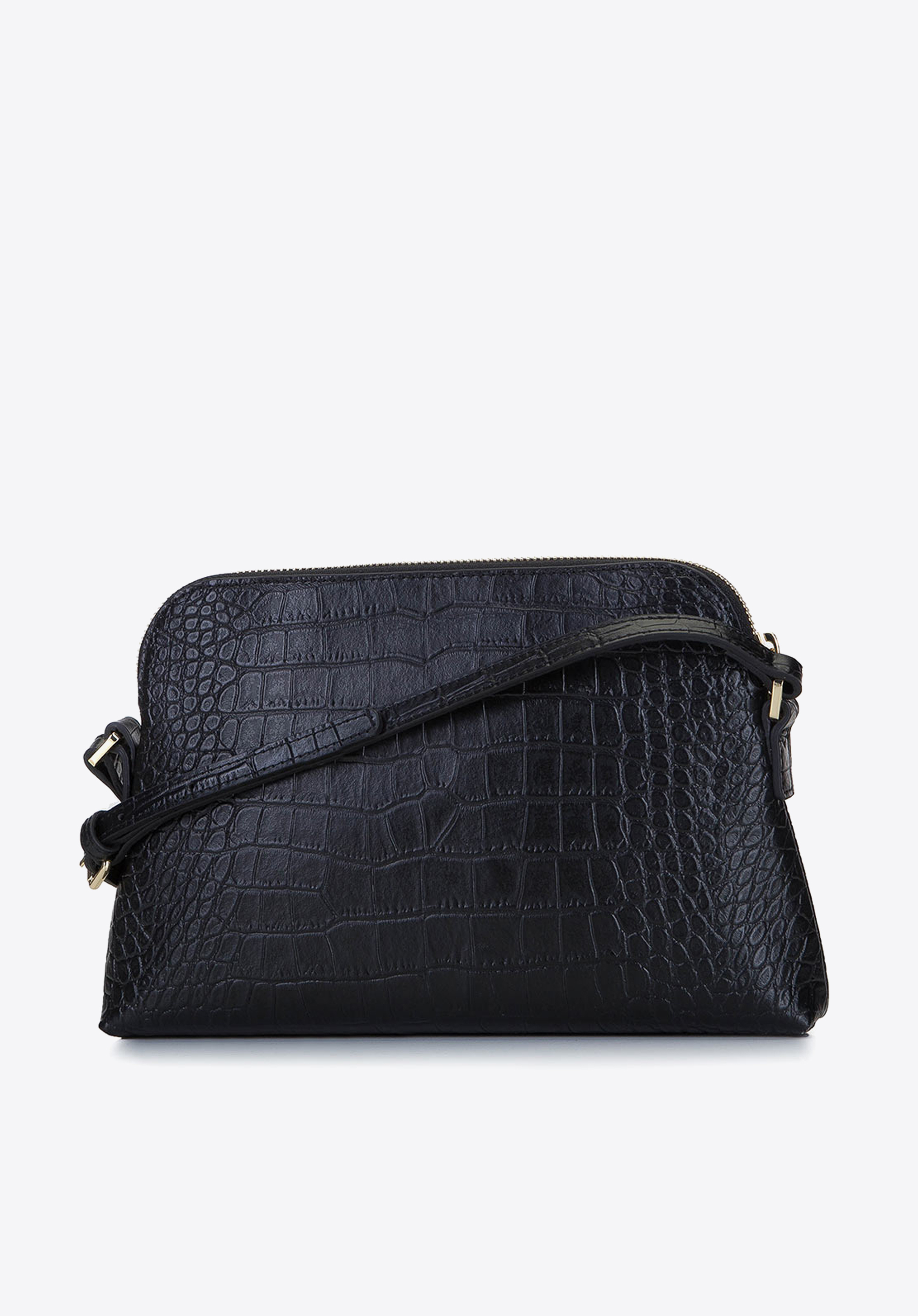 Damska listonoszka skórzana trapezowa