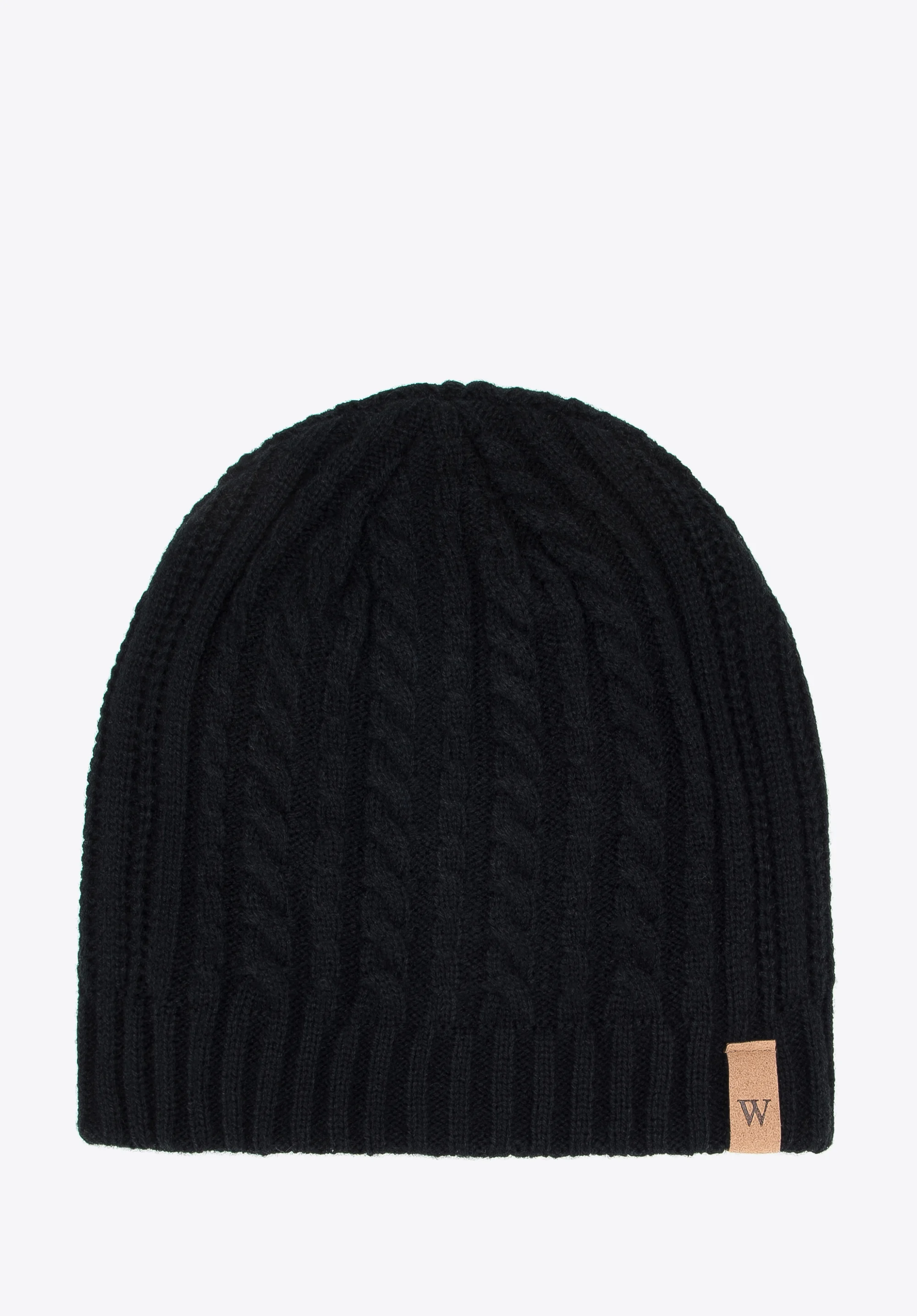 Męski komplet zimowy z ozdobnym splotem klasyczny