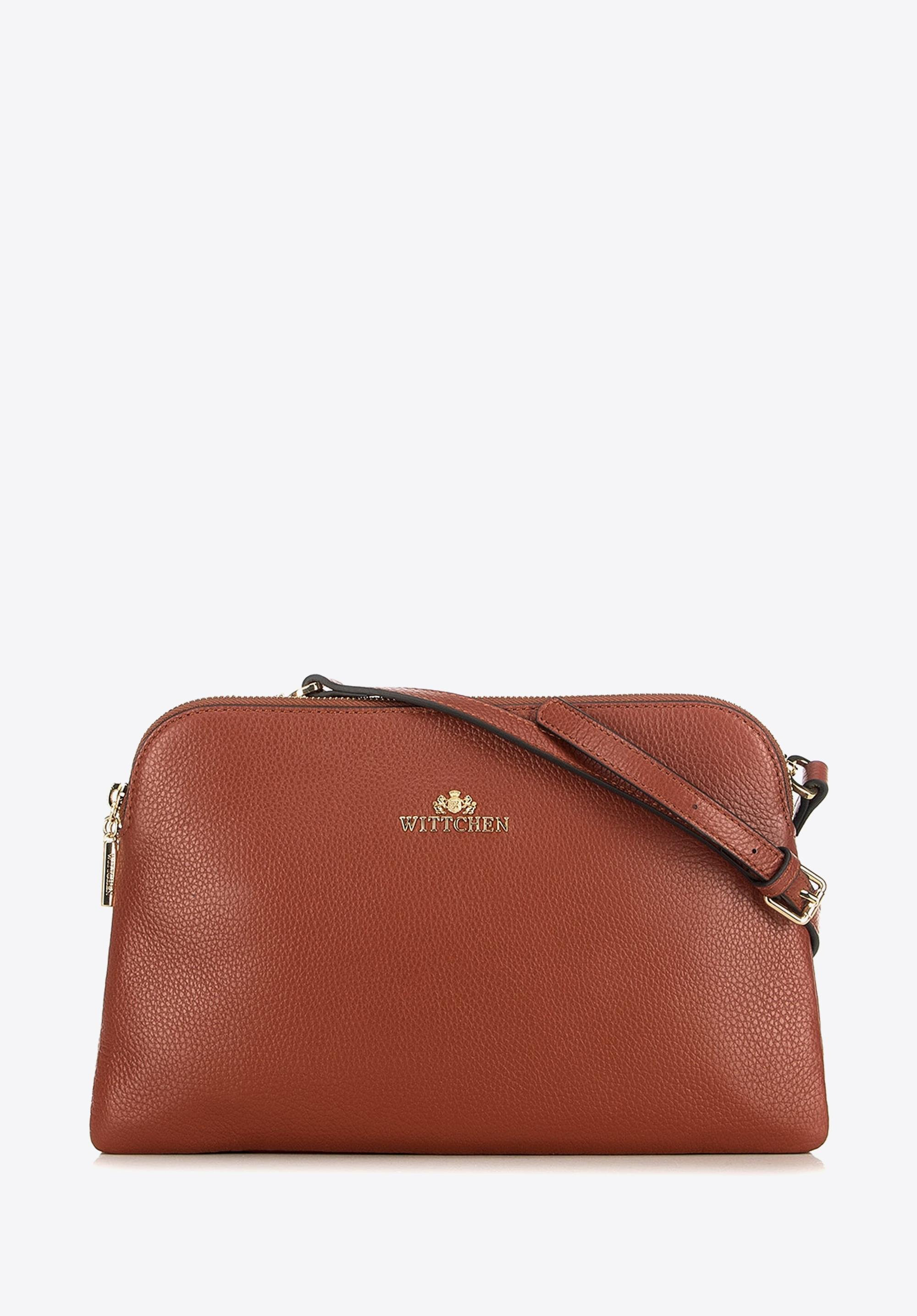 Damska listonoszka ze skóry trapezowa mała