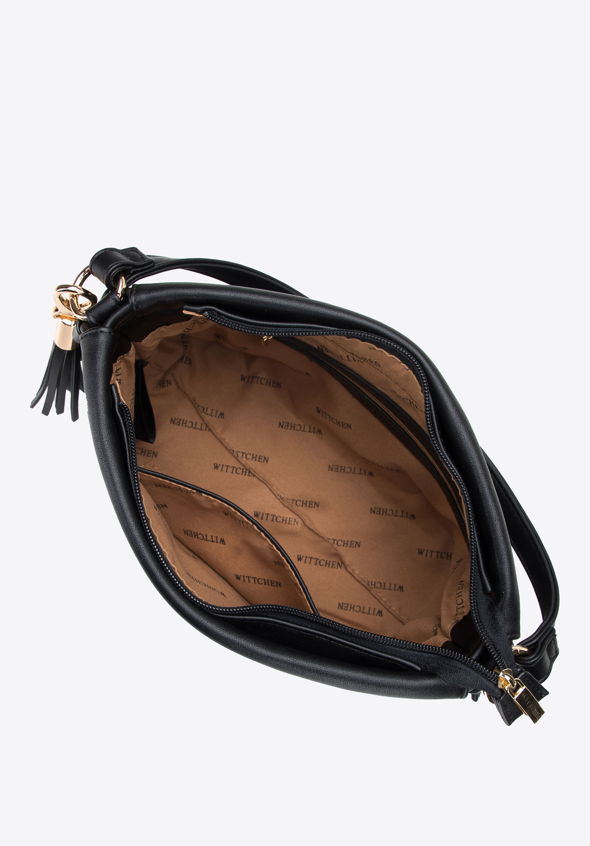 Damska torebka z ekoskóry z troczkami