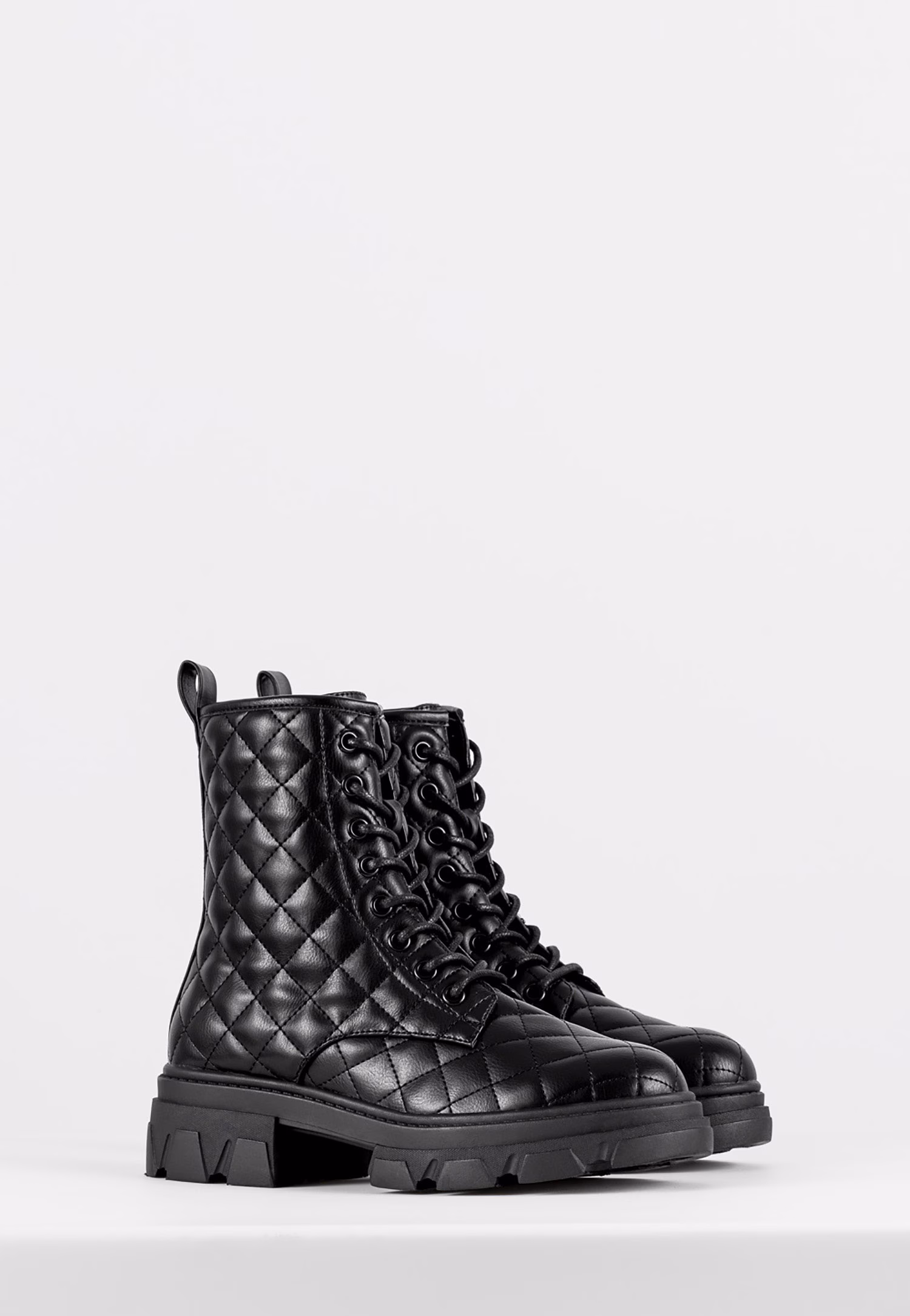 WJS czarne bikery damskie z pikowaniem