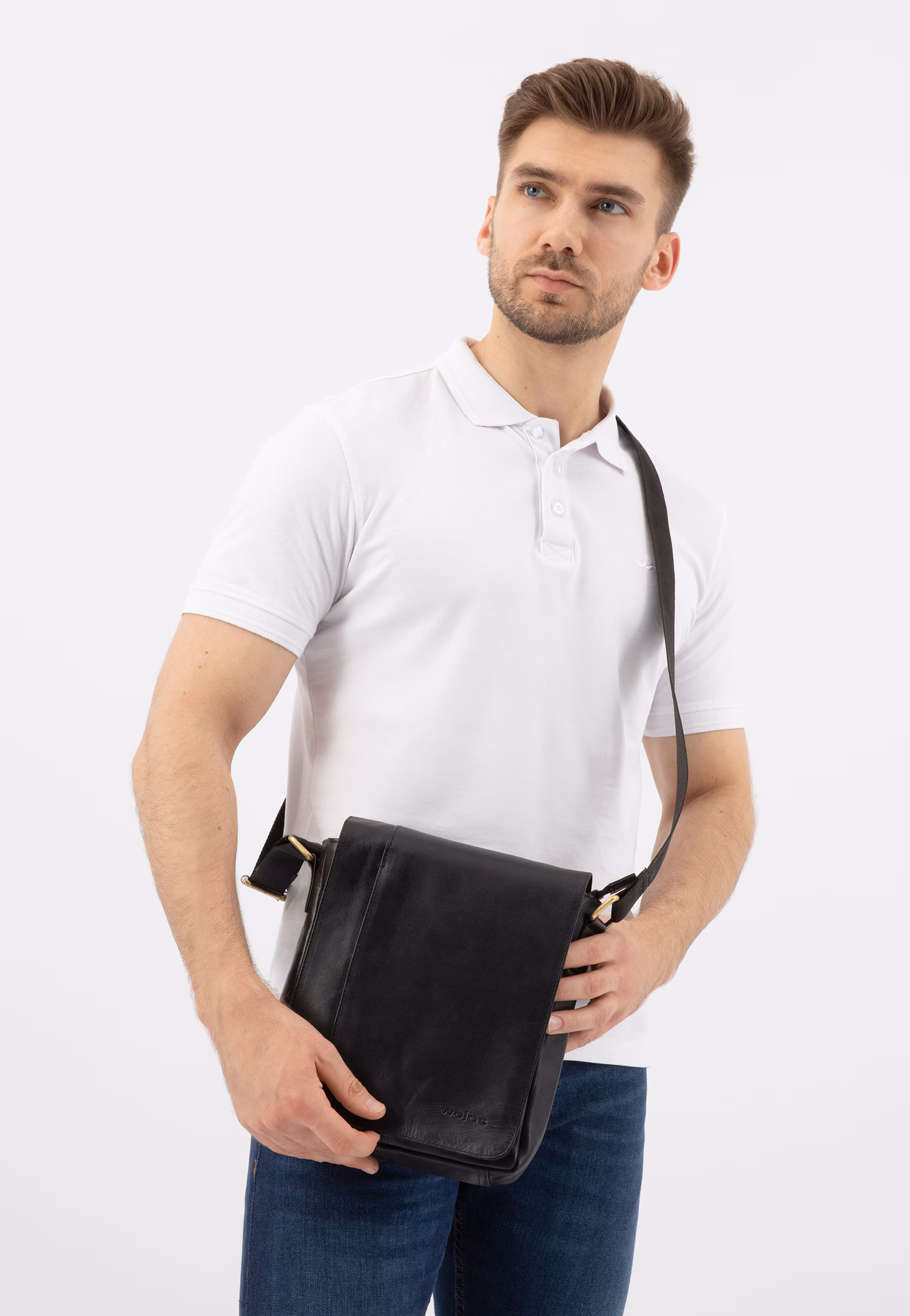 Czarna torba męska na ramię