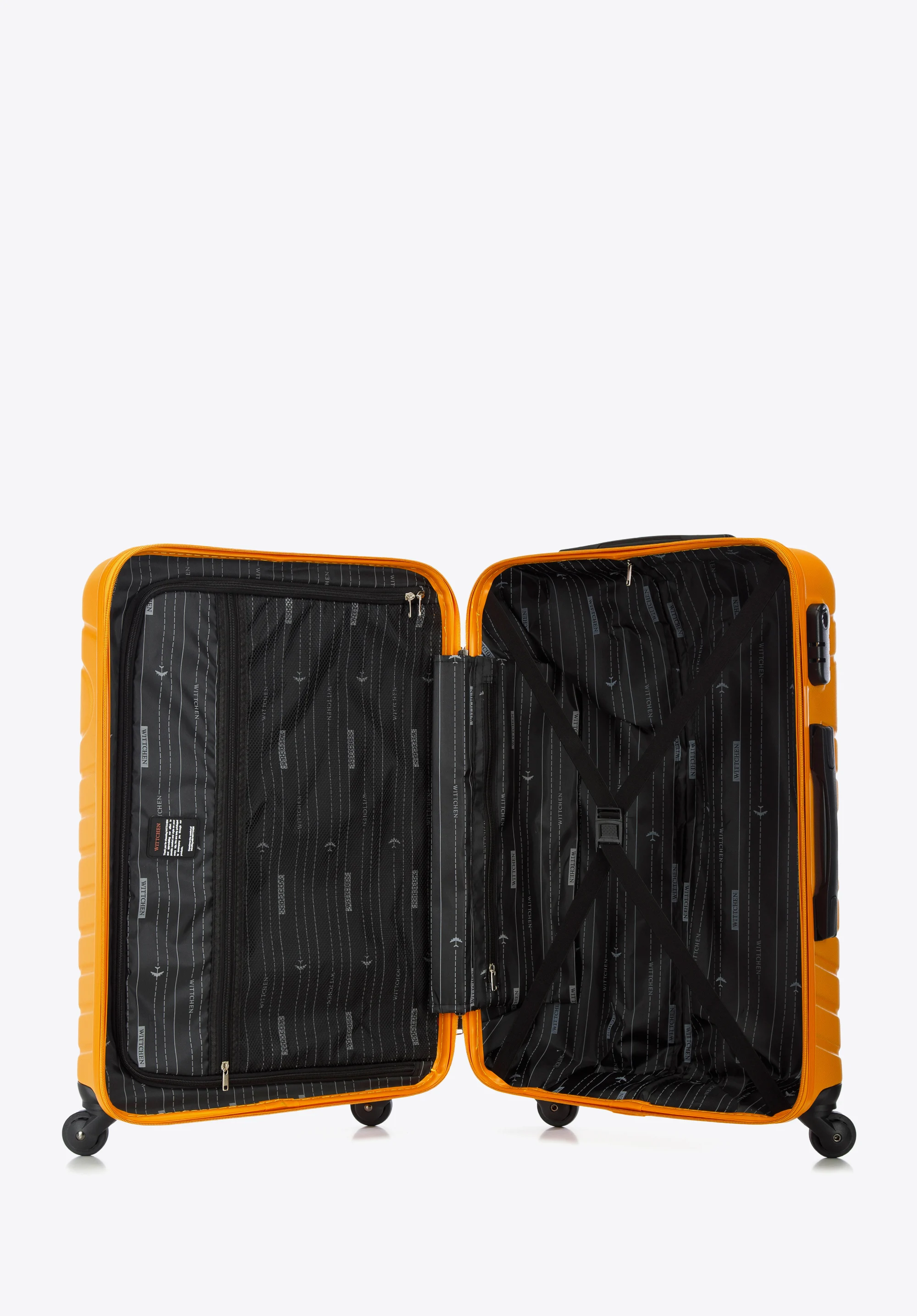 Walizka kabinowa z ABS-u z geometrycznym tłoczeniem