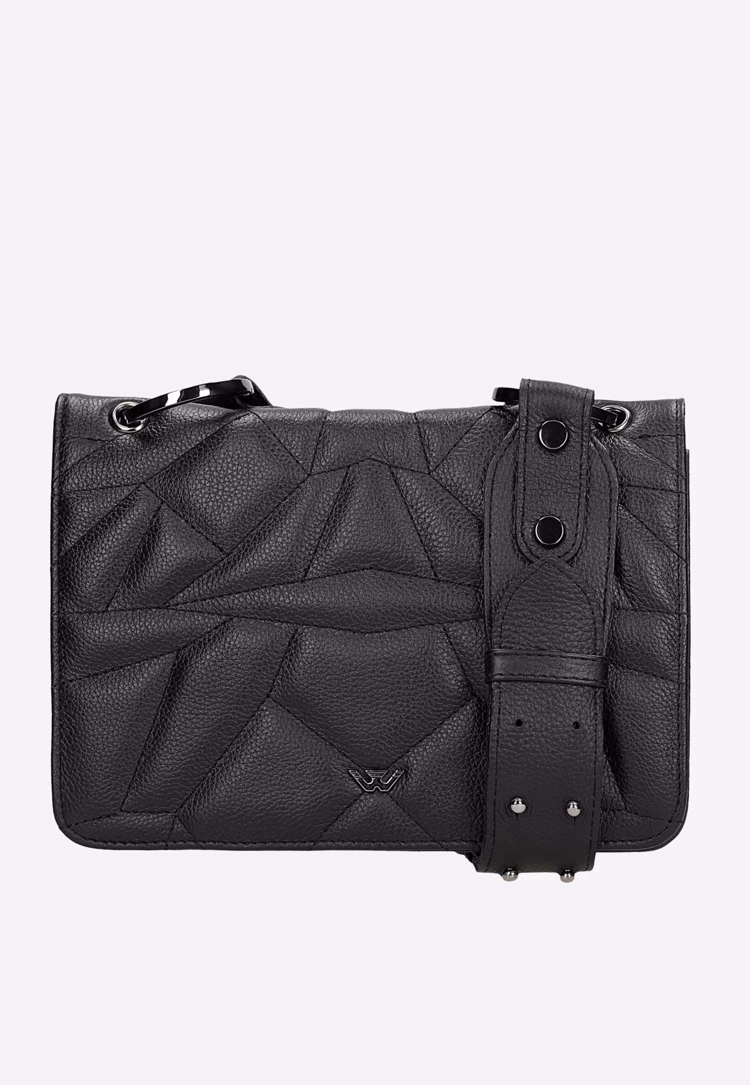 Czarna pikowana torebka damska