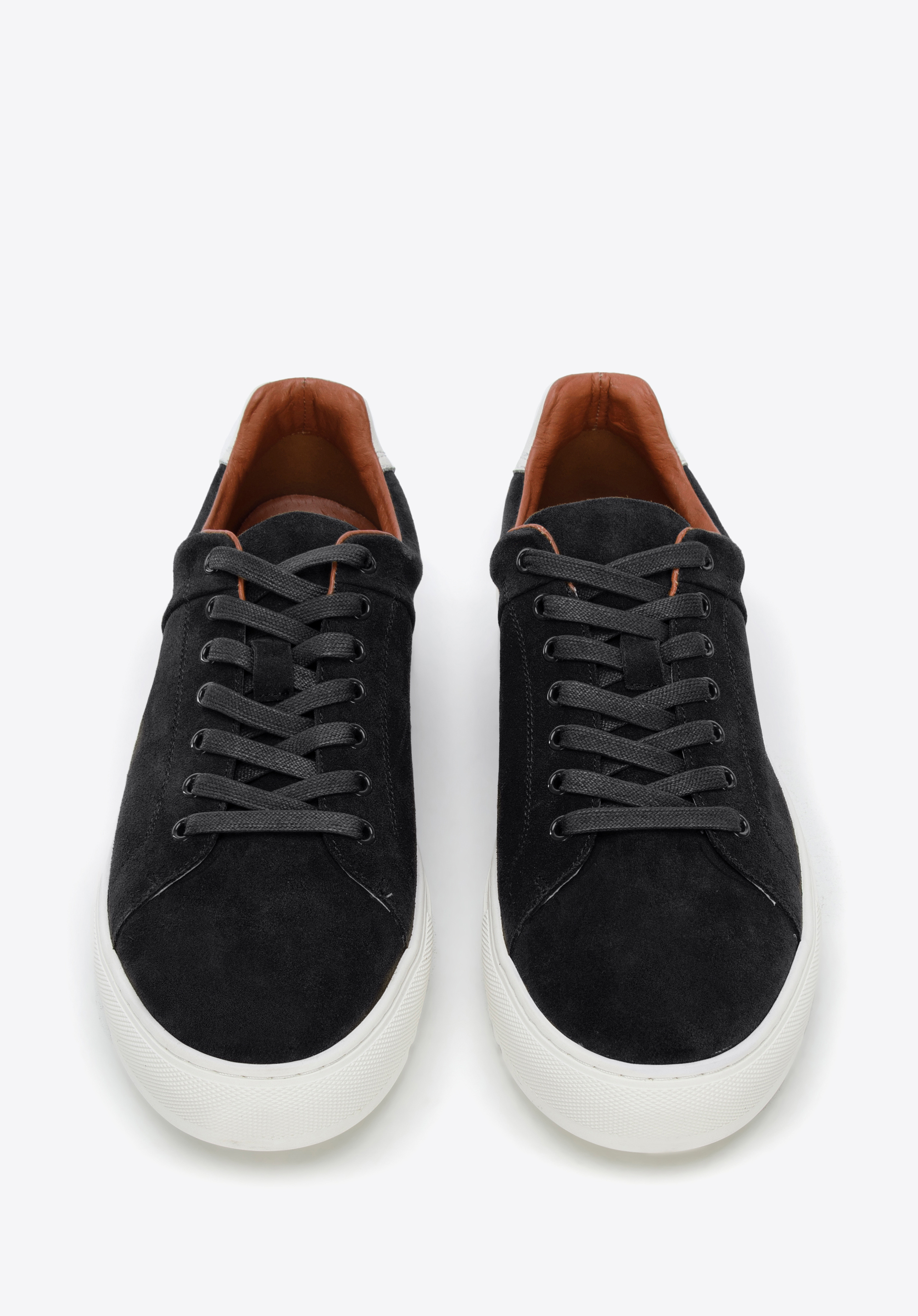 Męskie sneakersy zamszowe na grubej podeszwie