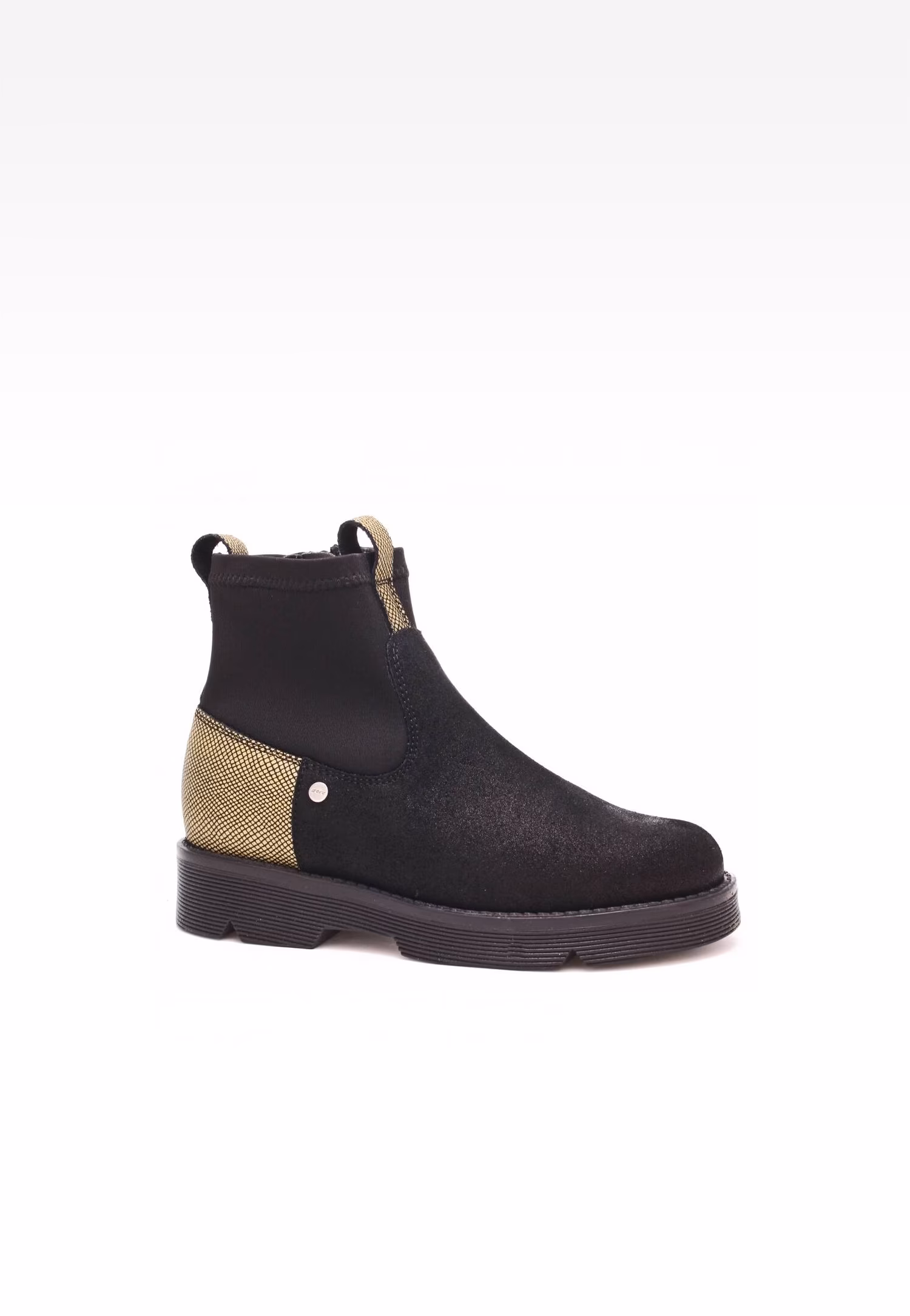 Trzewiki ocieplane BARTEK 4334-12RP, dla dziewcząt, czarno-złoty