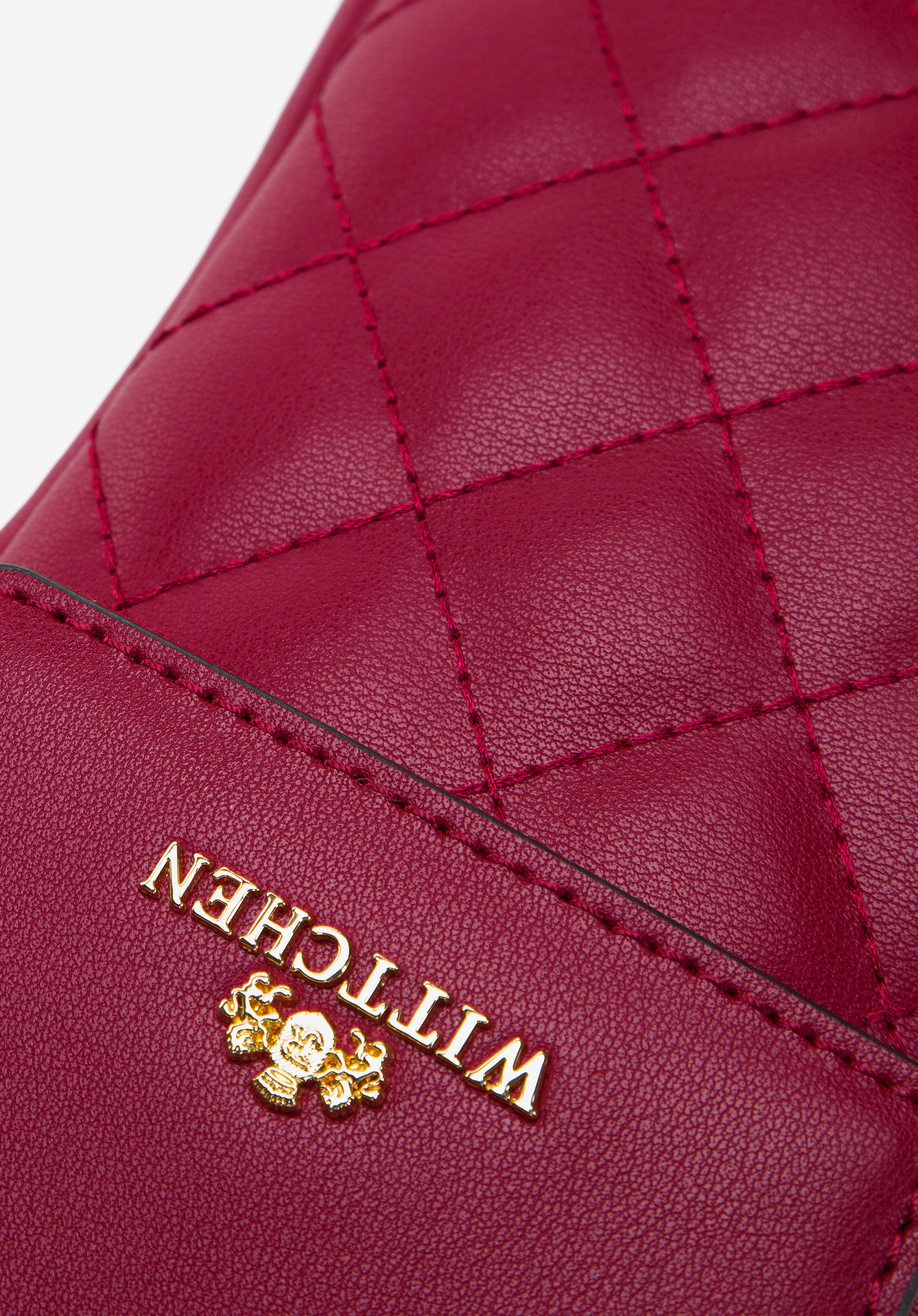 Damska minitorebka z pikowanej skóry