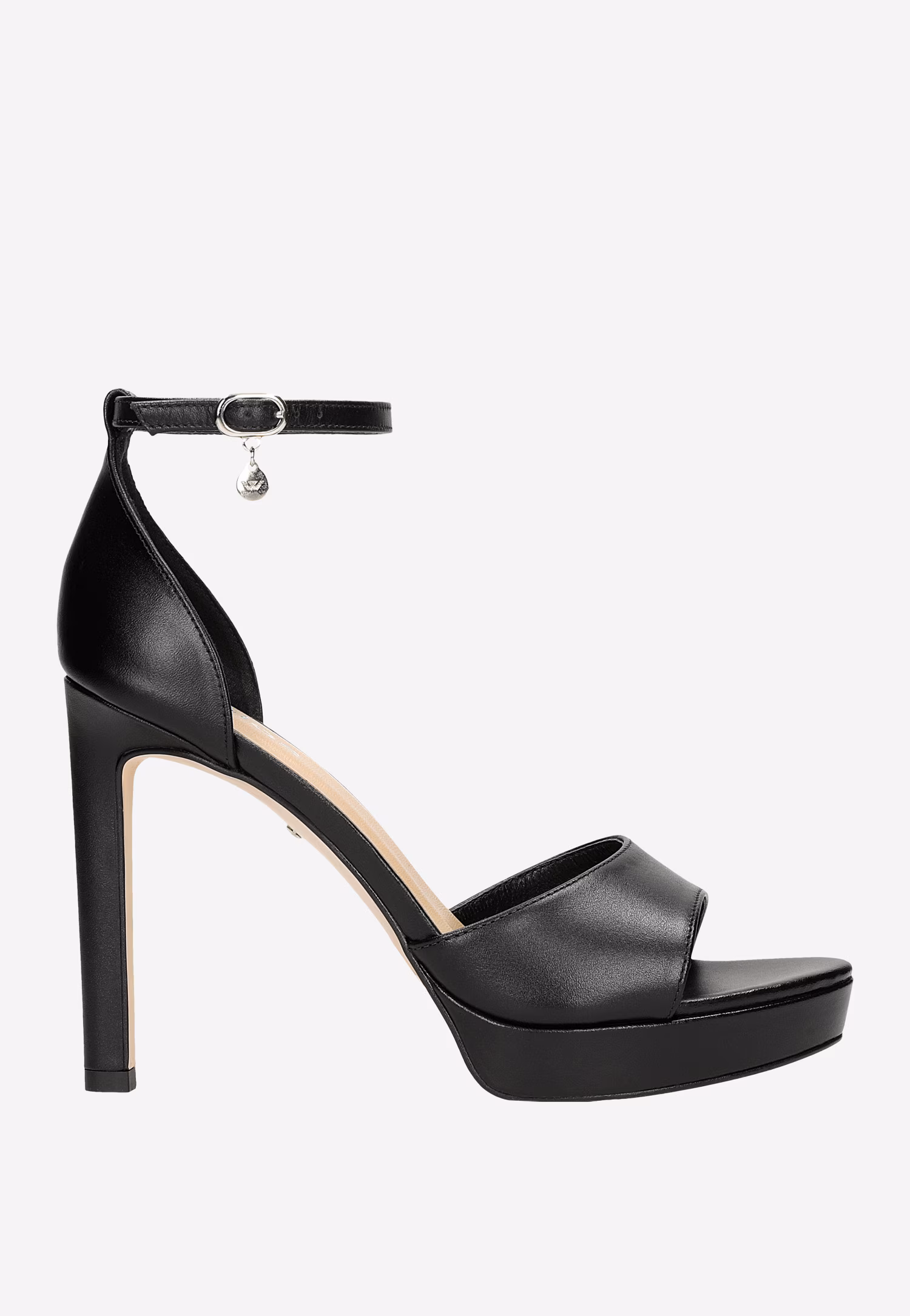 Wysokie beżowe sandały na szpilce