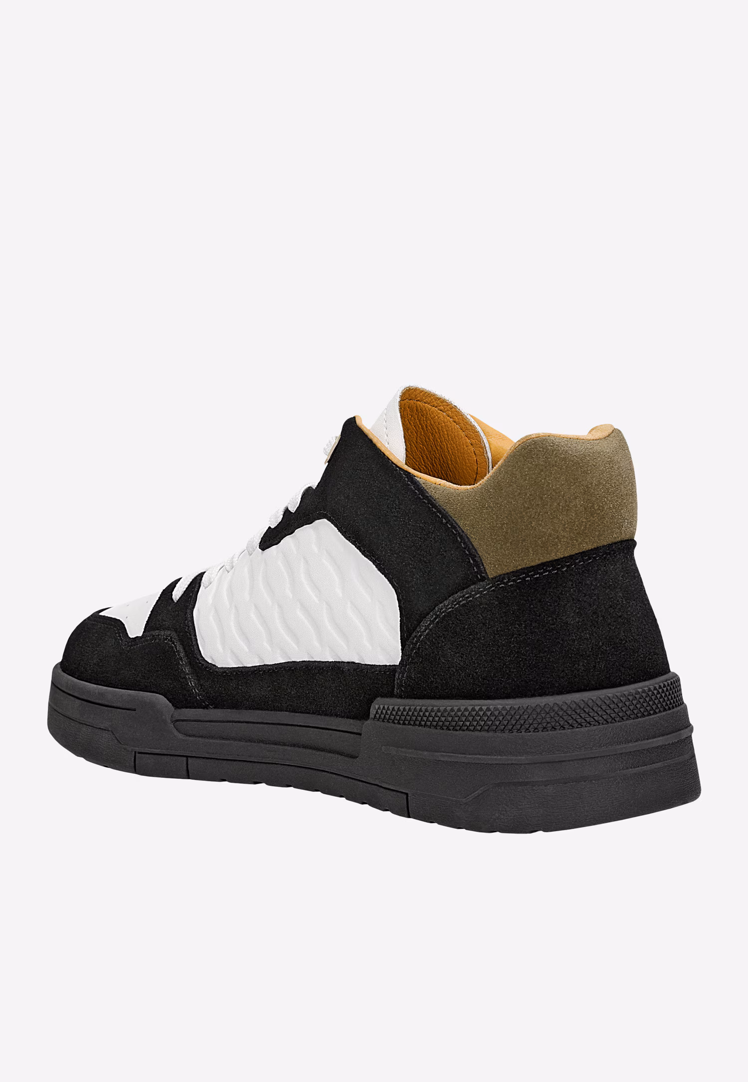 RELAKS biało-beżowe trampki z szarą wstawką