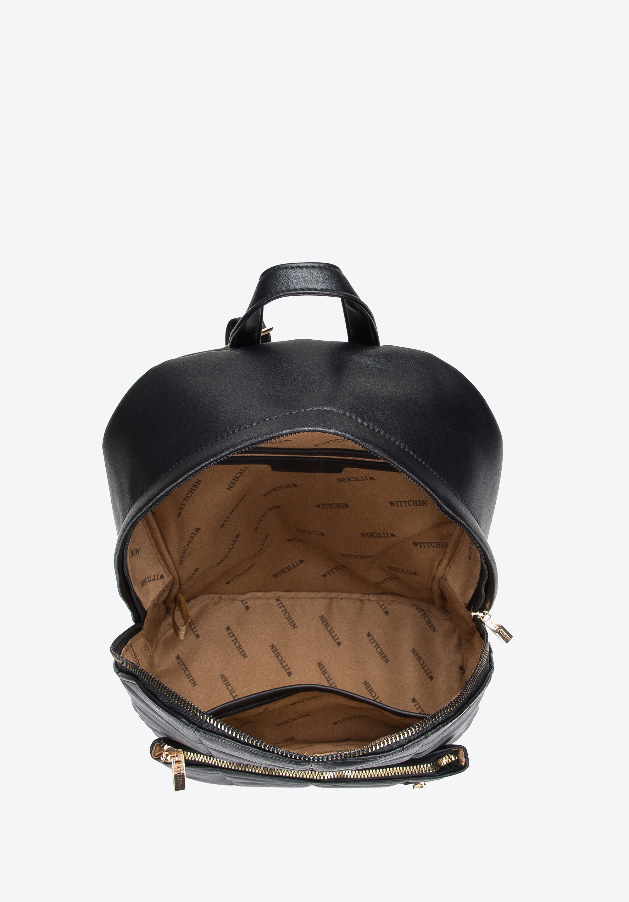 Damski plecak z pikowanej ekoskóry duży