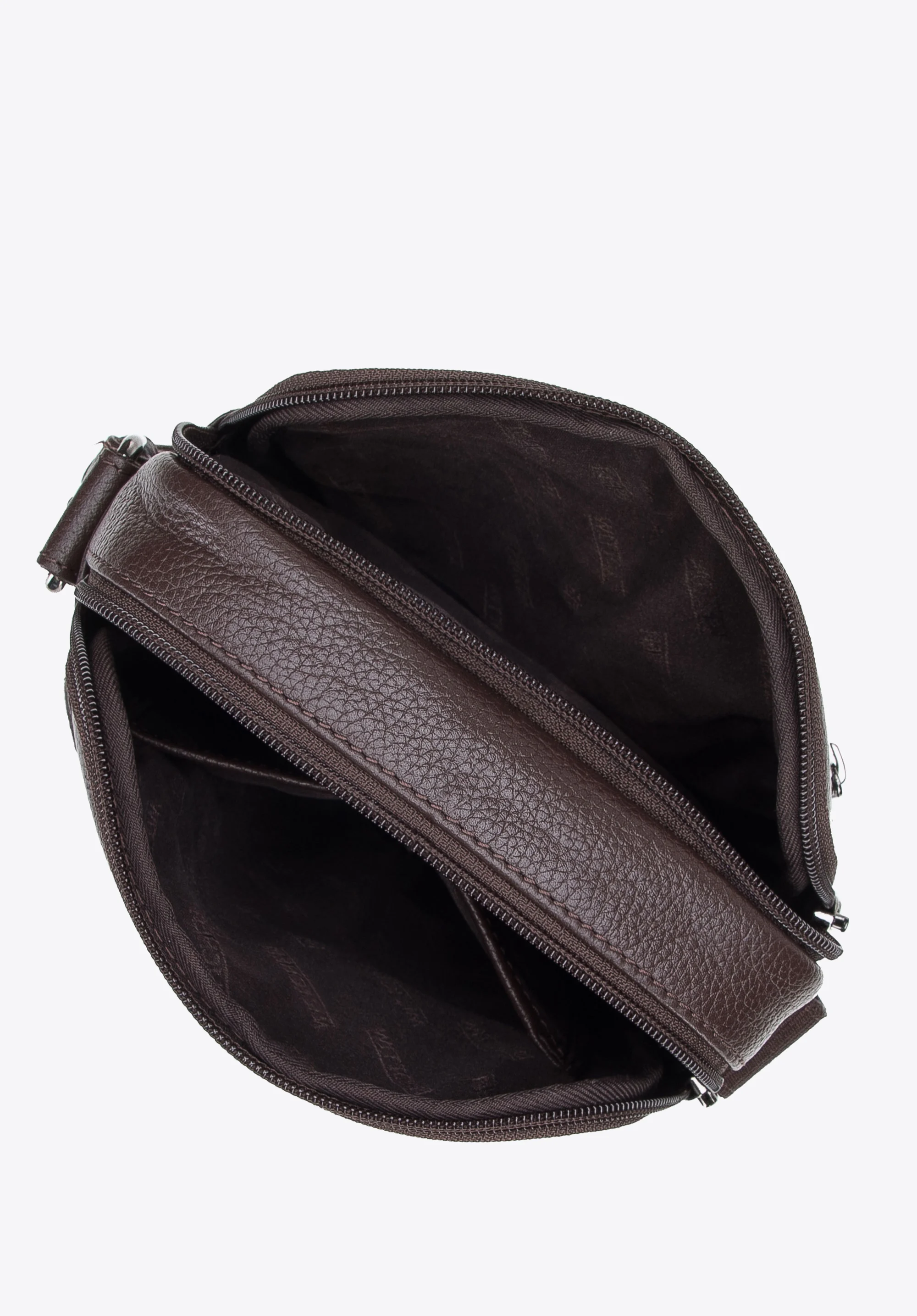 Męska listonoszka skórzana z pionowym paskiem