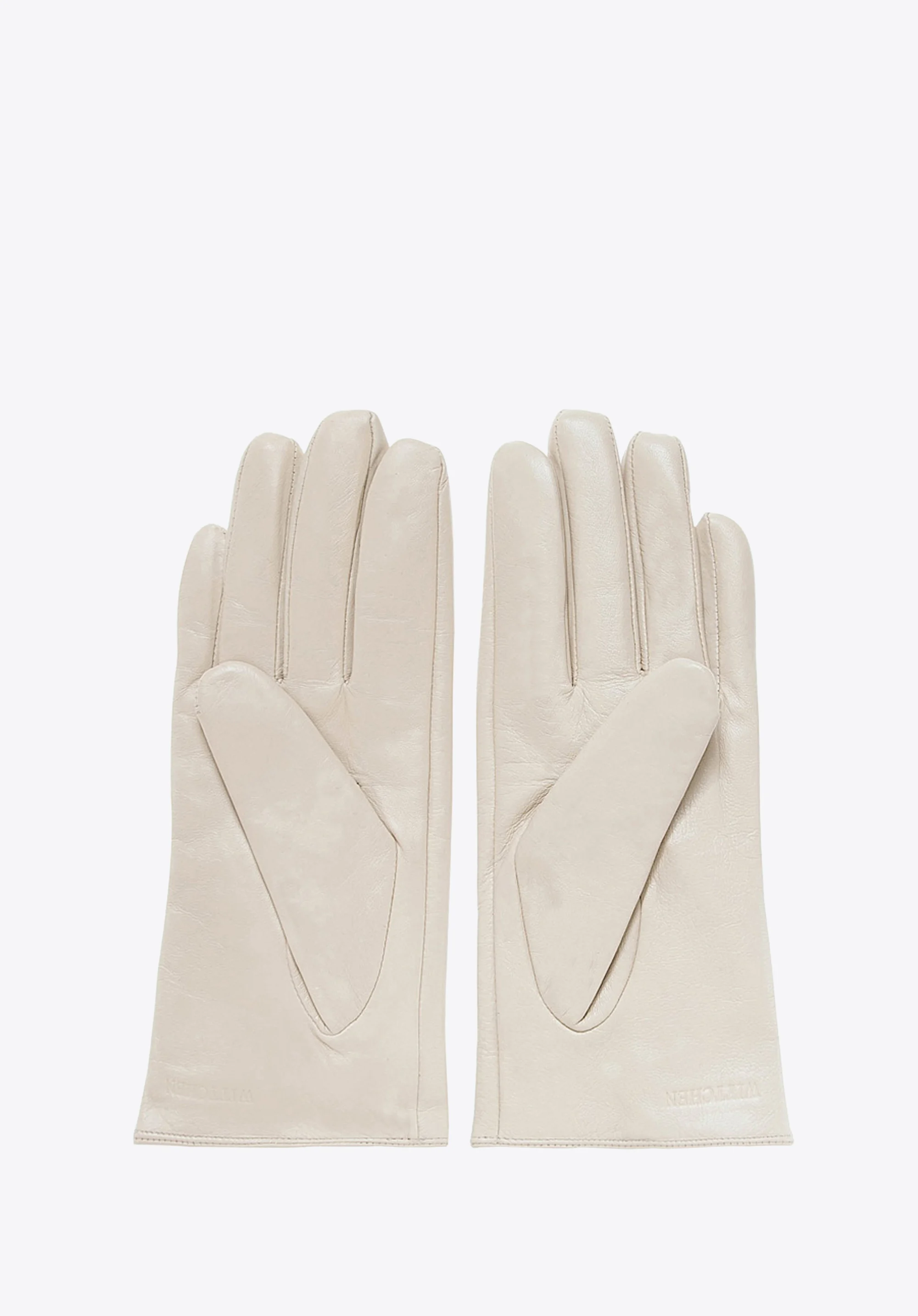 Damskie rękawiczki skórzane z wcięciem