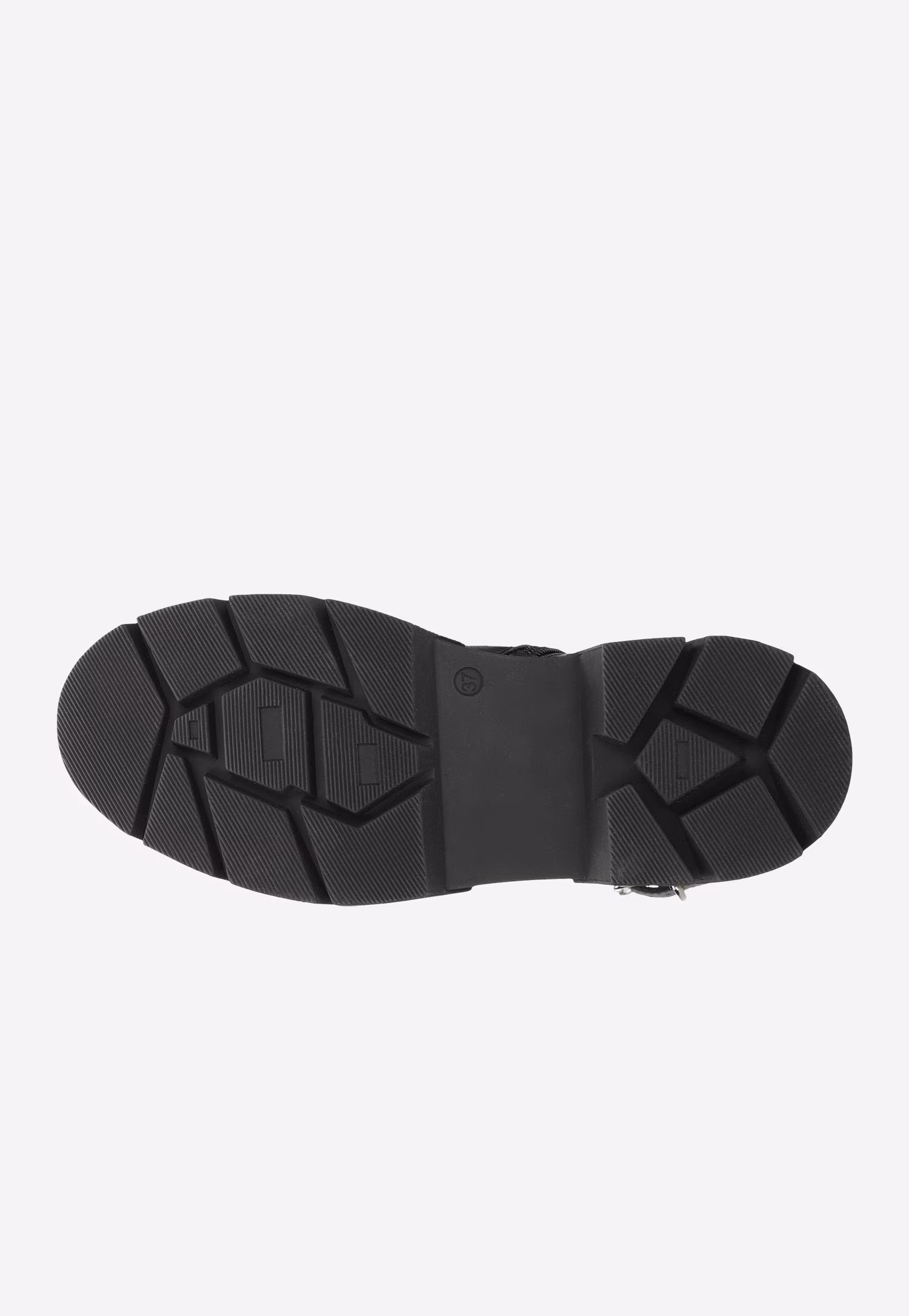 Czarne skórzane botki damskie z ozdobną klamerką