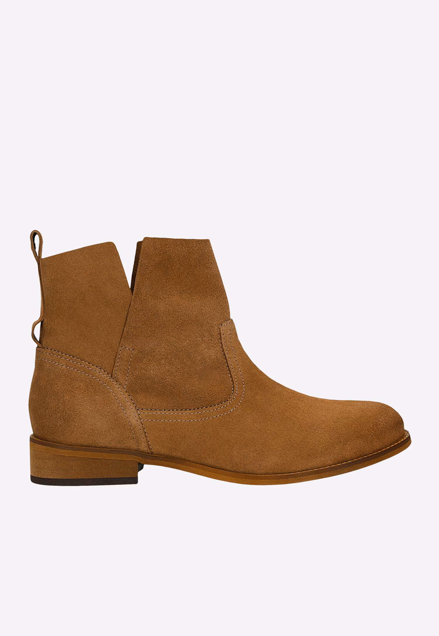 Brązowe botki damskie z odpinaną ozdobą