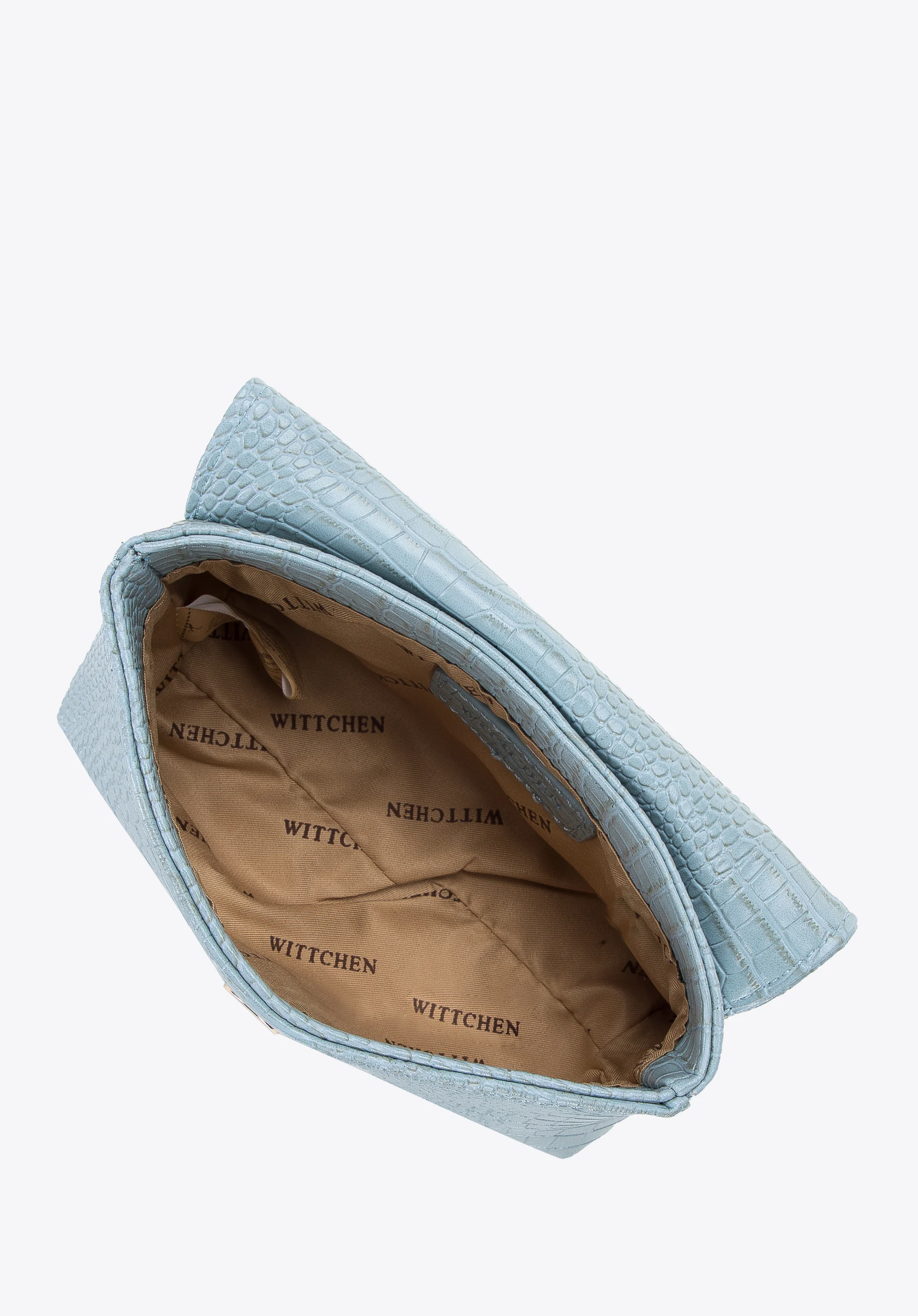 Damska torebka nerka z miękkiej ekoskóry o fakturze croco