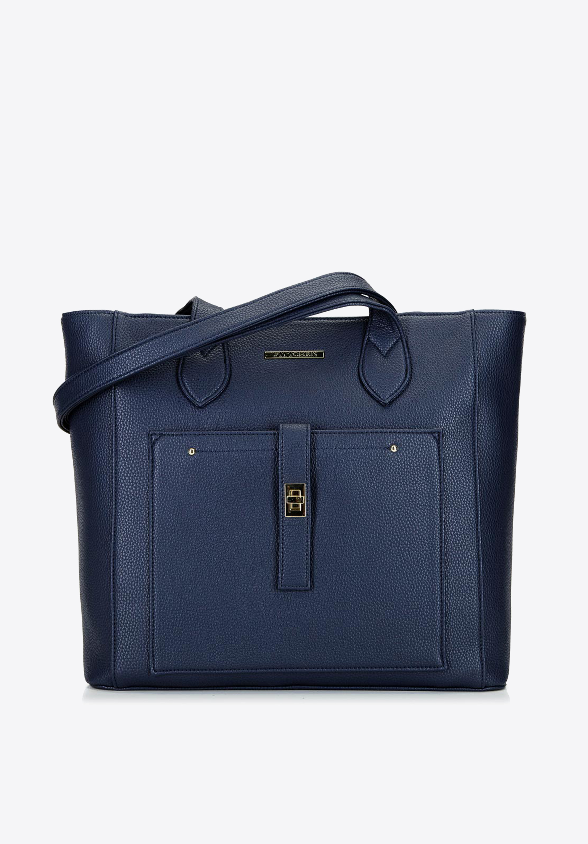 Torebka shopperka klasyczna z kieszenią z przodu