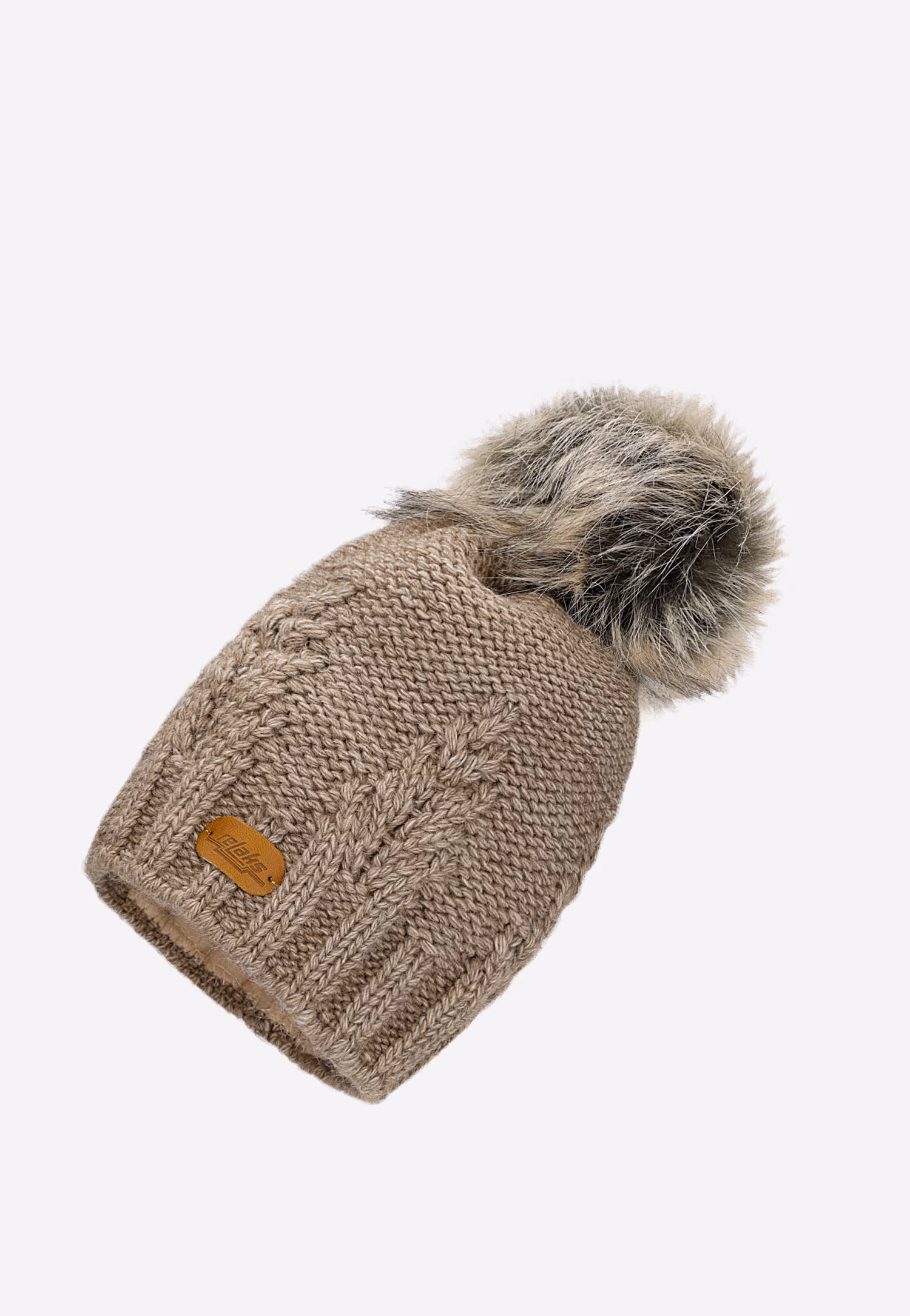 RELAKS zestaw czapka + komin + rękawiczki w kolorze beżowym