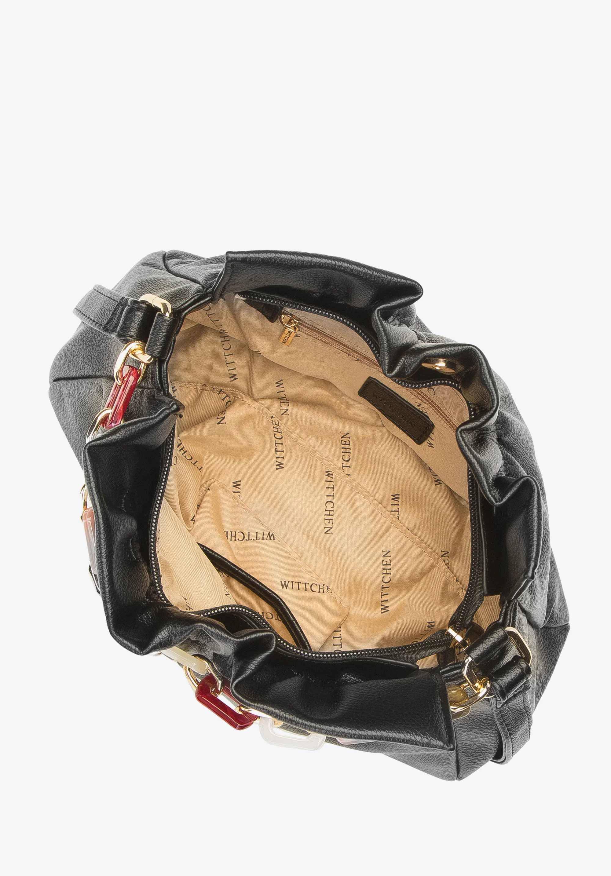 Torebka worek z kolorowym łańcuchem mała