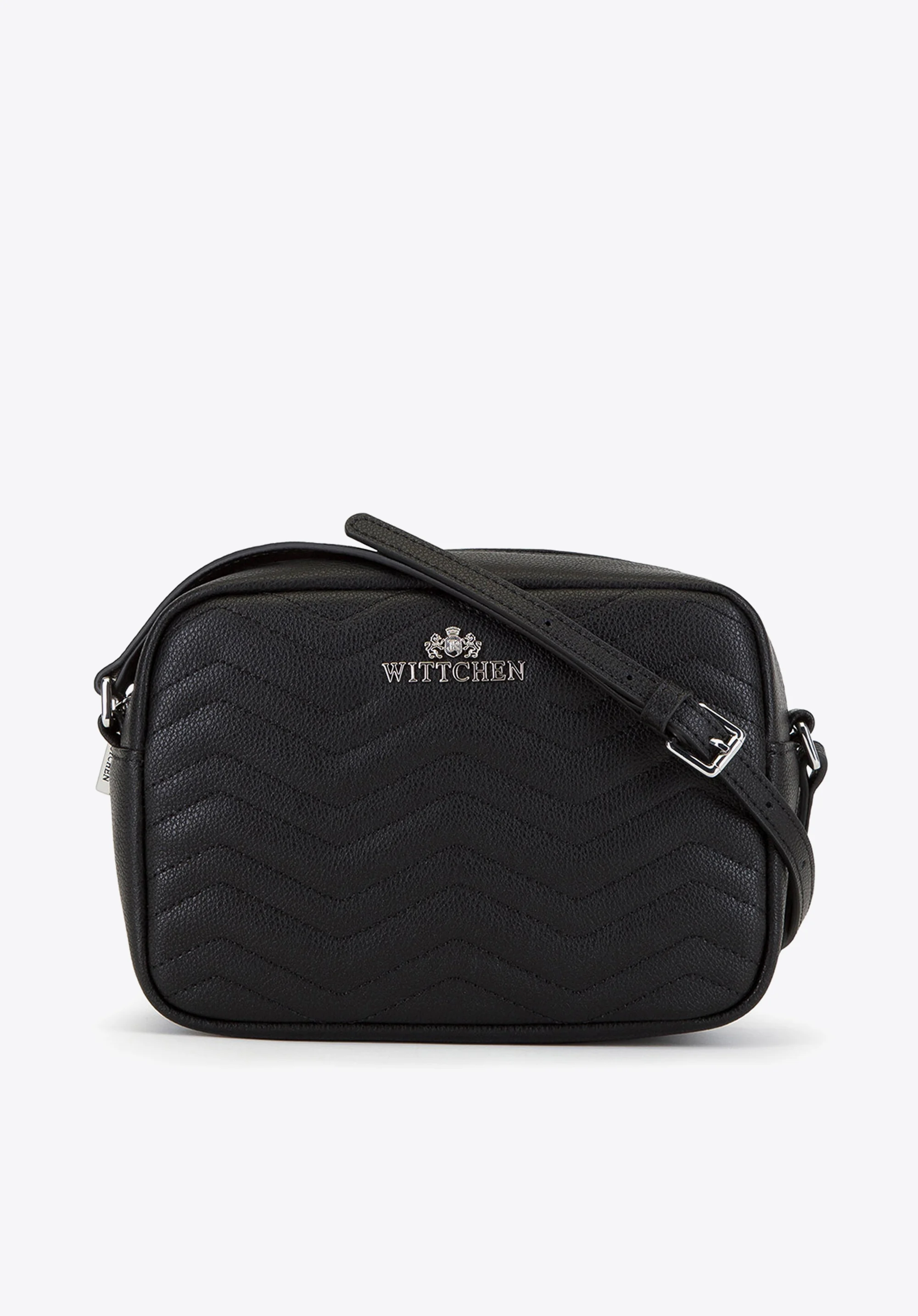 Damska listonoszka skórzana w zygzaki