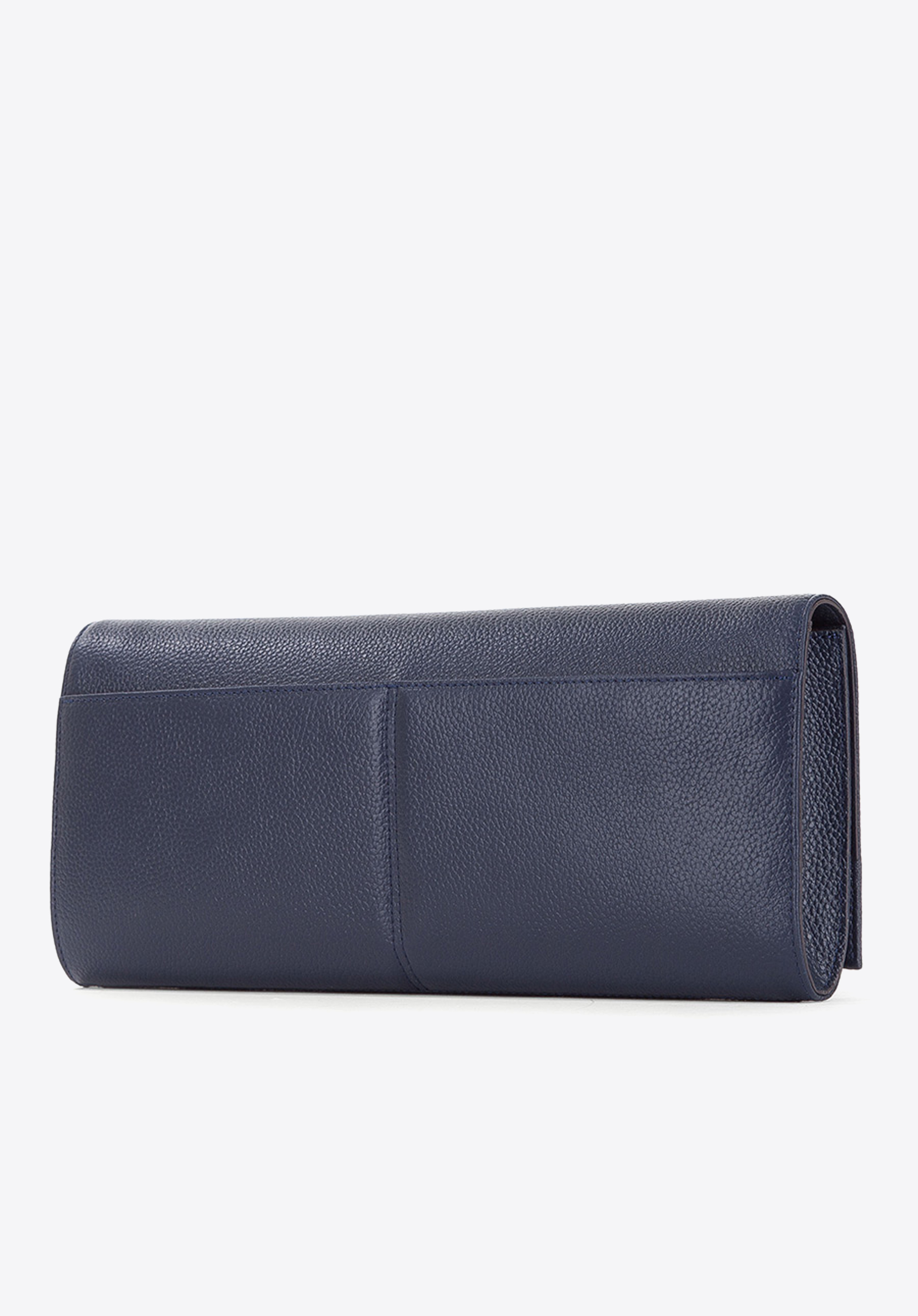 Kopertówka skórzana z otwartymi kieszeniami