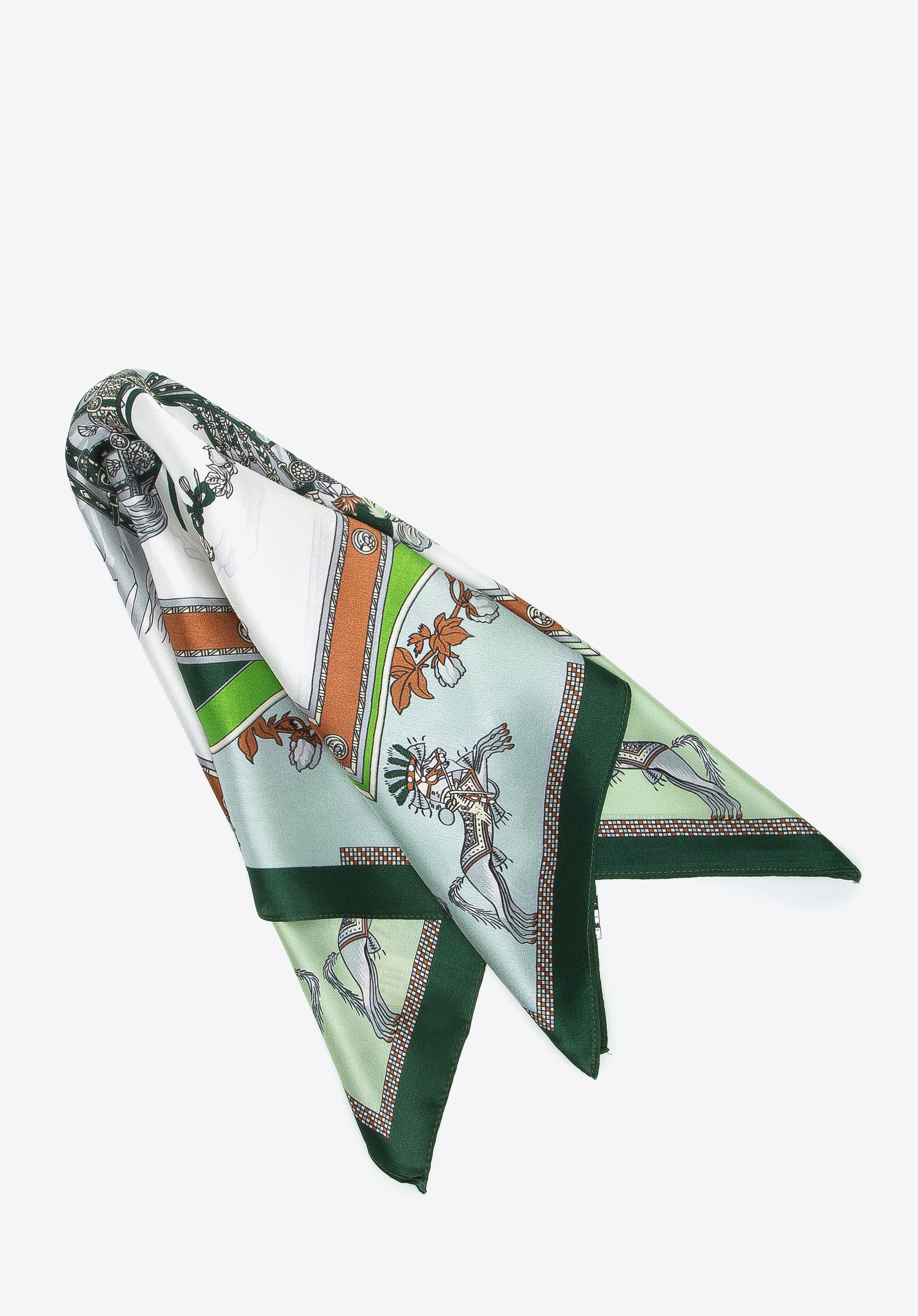 Damska apaszka jedwabna we wzory