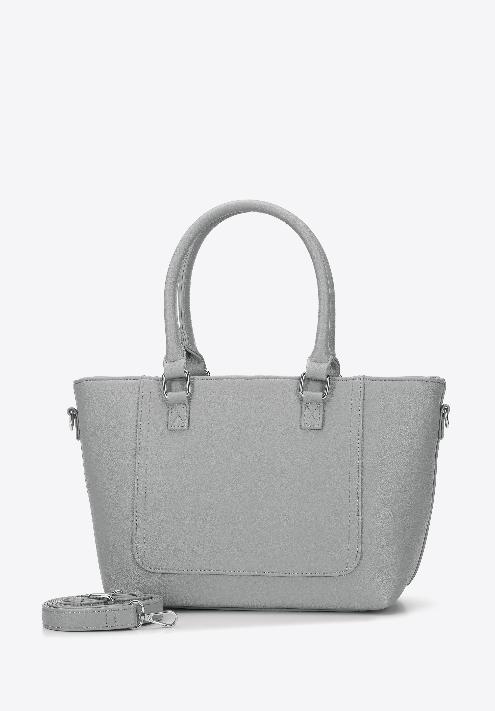 Torebka kuferek z płaską kieszenią z przodu