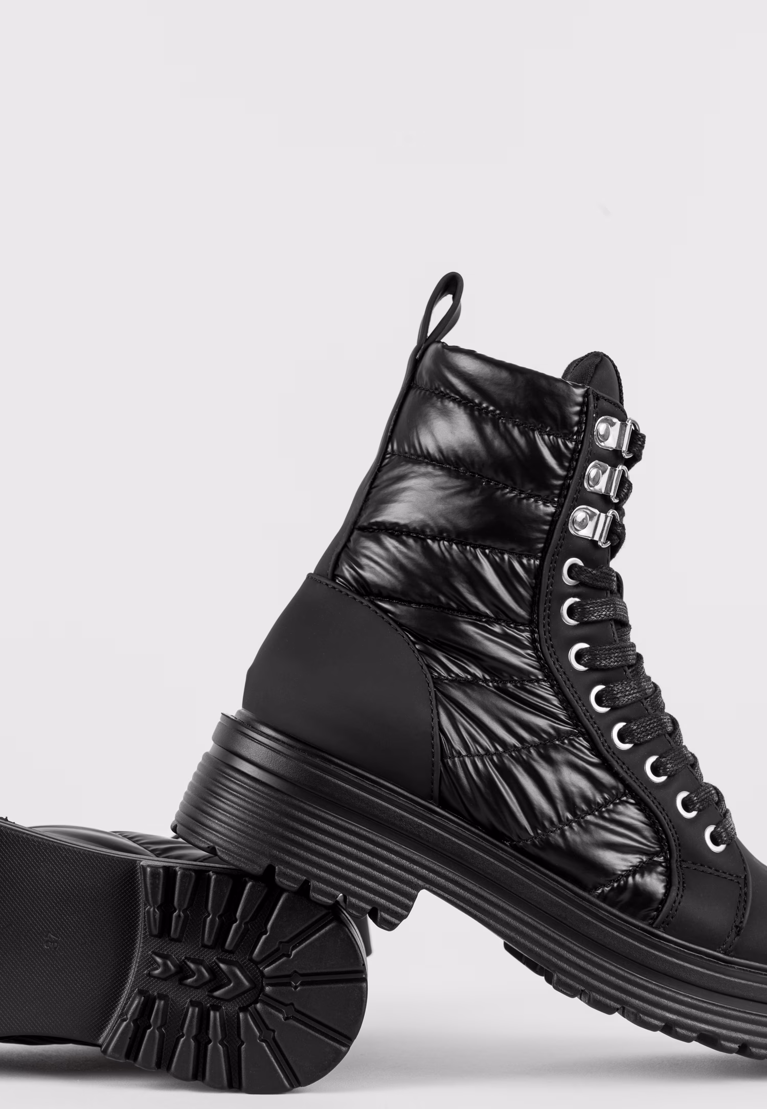 WJS czarne ocieplane śniegowce damskie