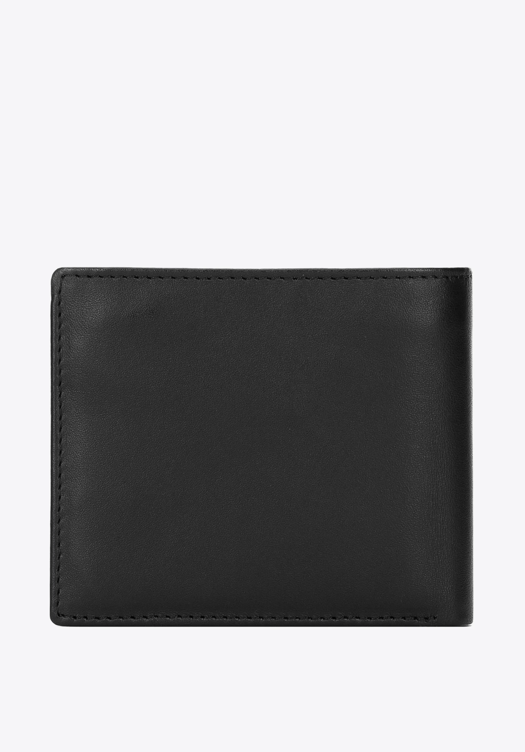 Portfel skórzany z naszywką z logo średni