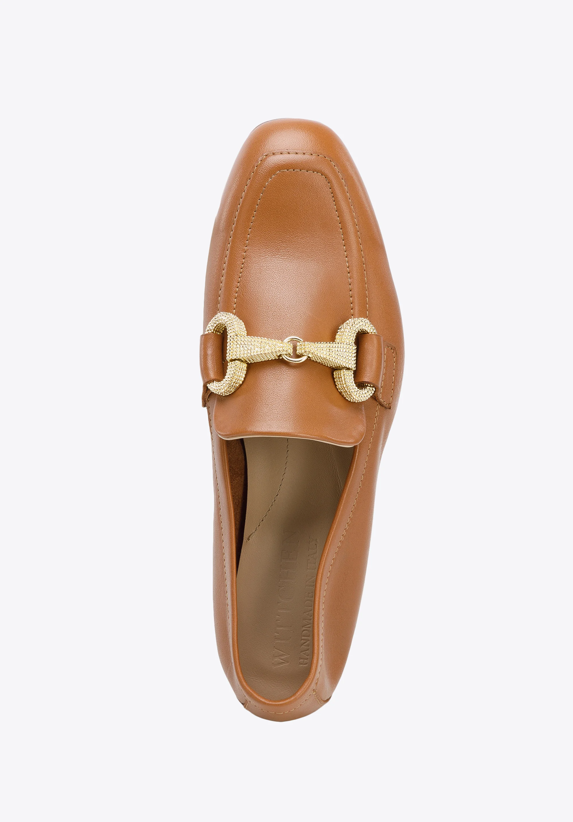 Damskie mokasyny z miękkiej skóry z klamrą