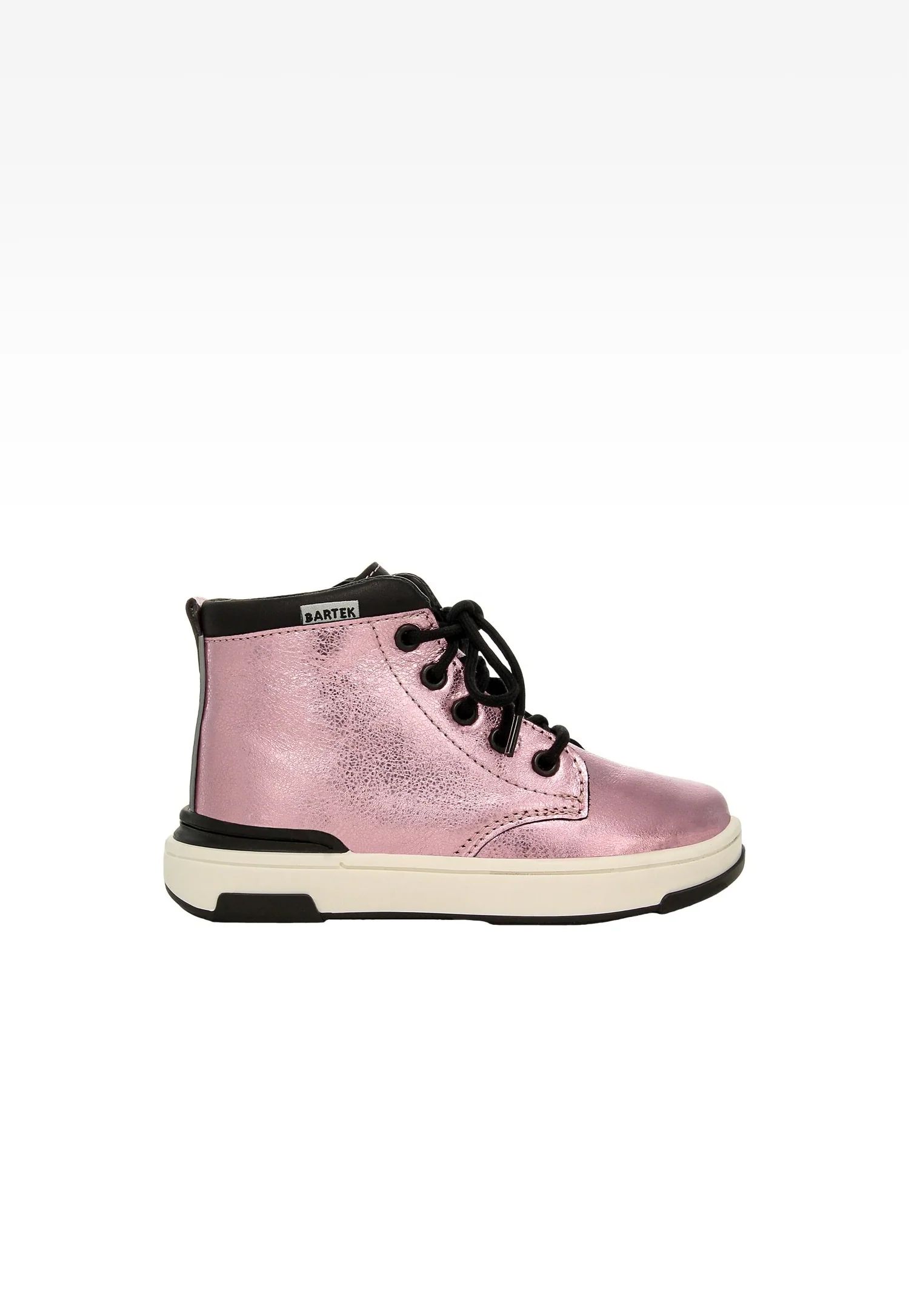 Błękitno-białe skórzane trampki BARTEK 1112104