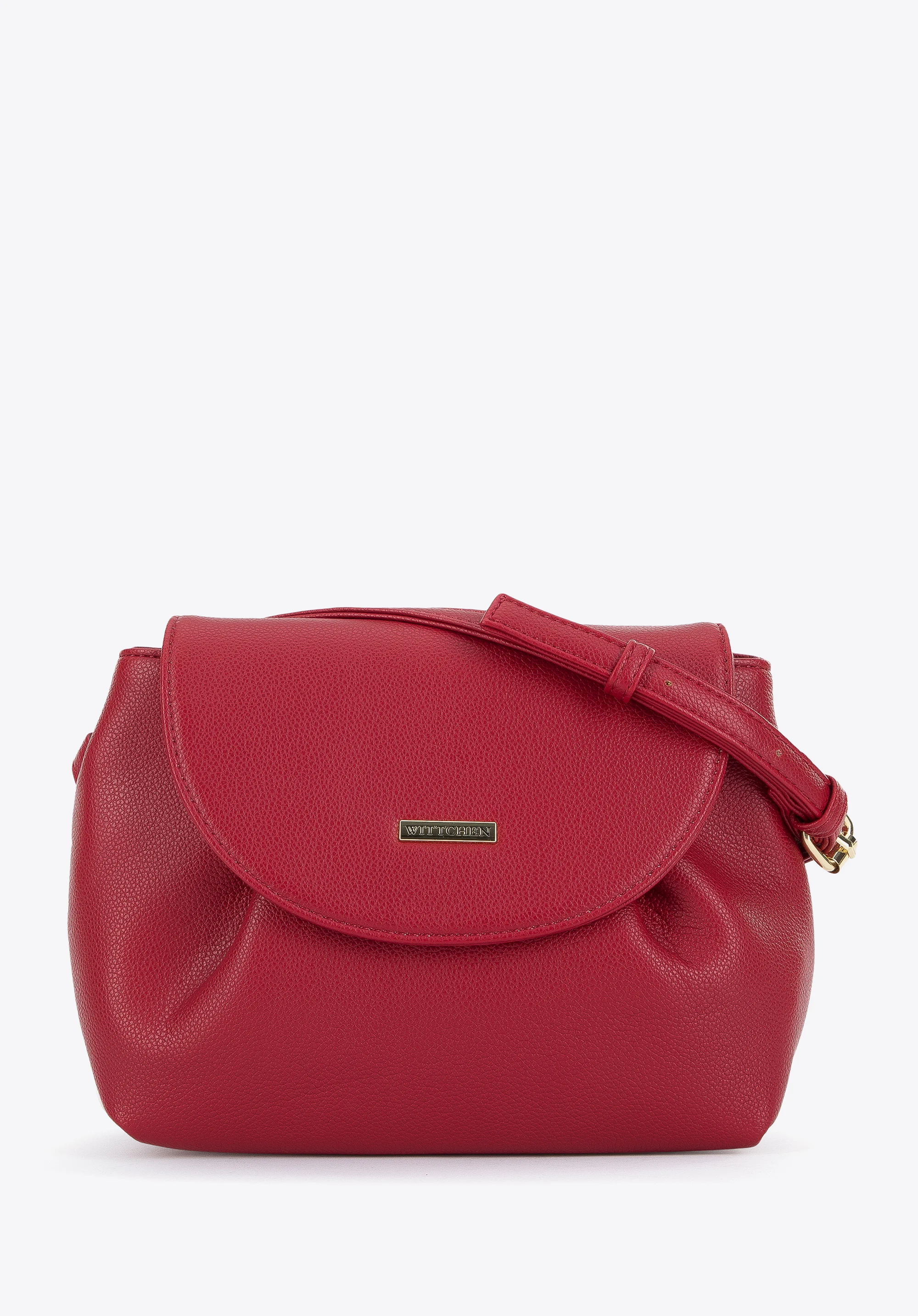 Damska listonoszka z ekoskóry marszczona